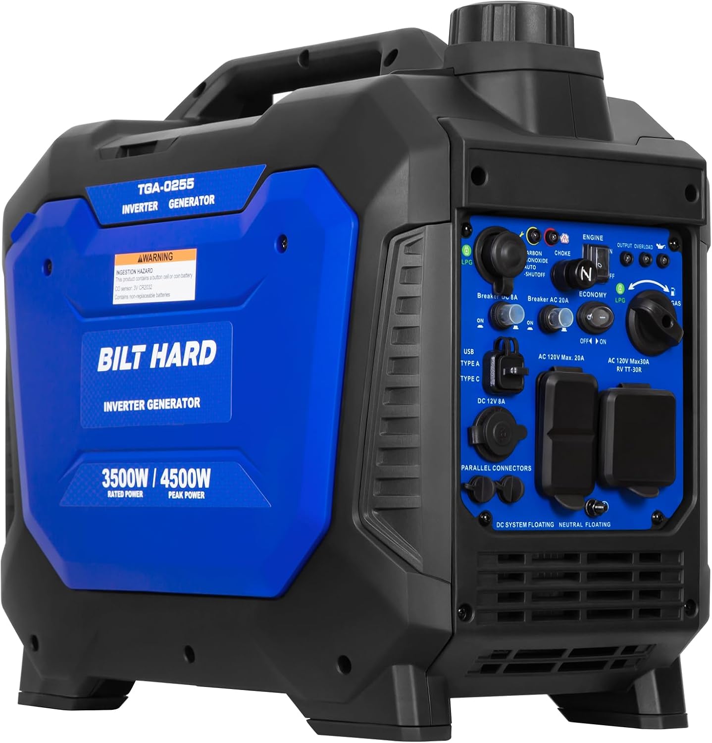 Detalle de BILT HARD Dual-Fuel Generator 4500W