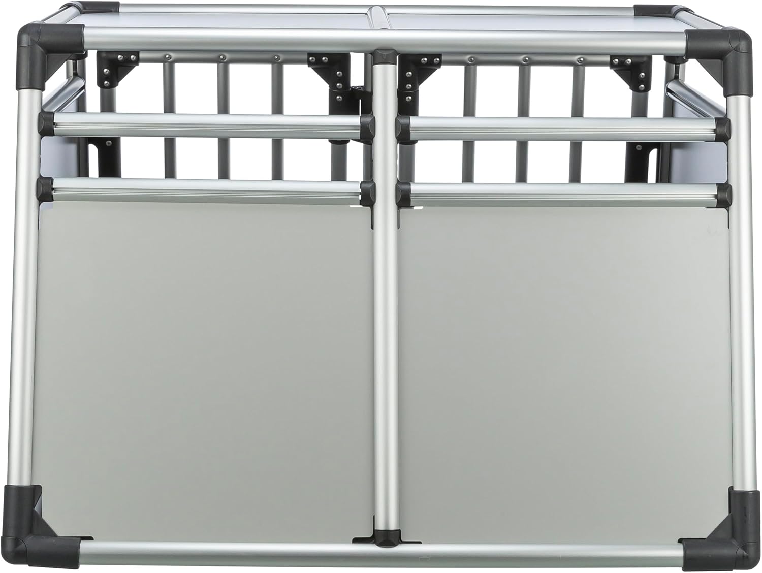 Detalle 2 de TRIXIE caisse double transport Aluminium – caisse pour deux chiens jusqu’à 50 kg, 93 × 64 × 83 cm