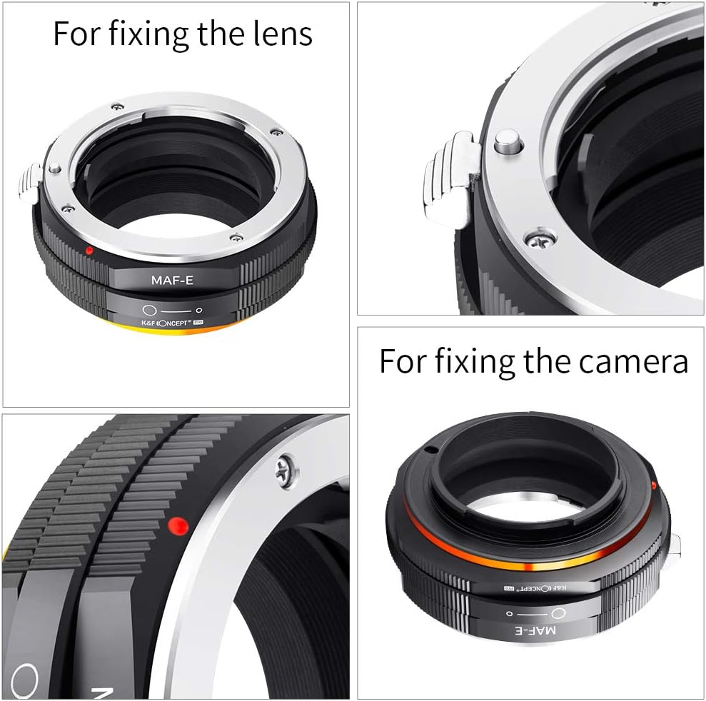 Thumbnail 5 de K&F CONCEPT M22105 Minolta(AF)‑NEX Adapterring – mechanischer Objektivadapter für Sony E-Mount