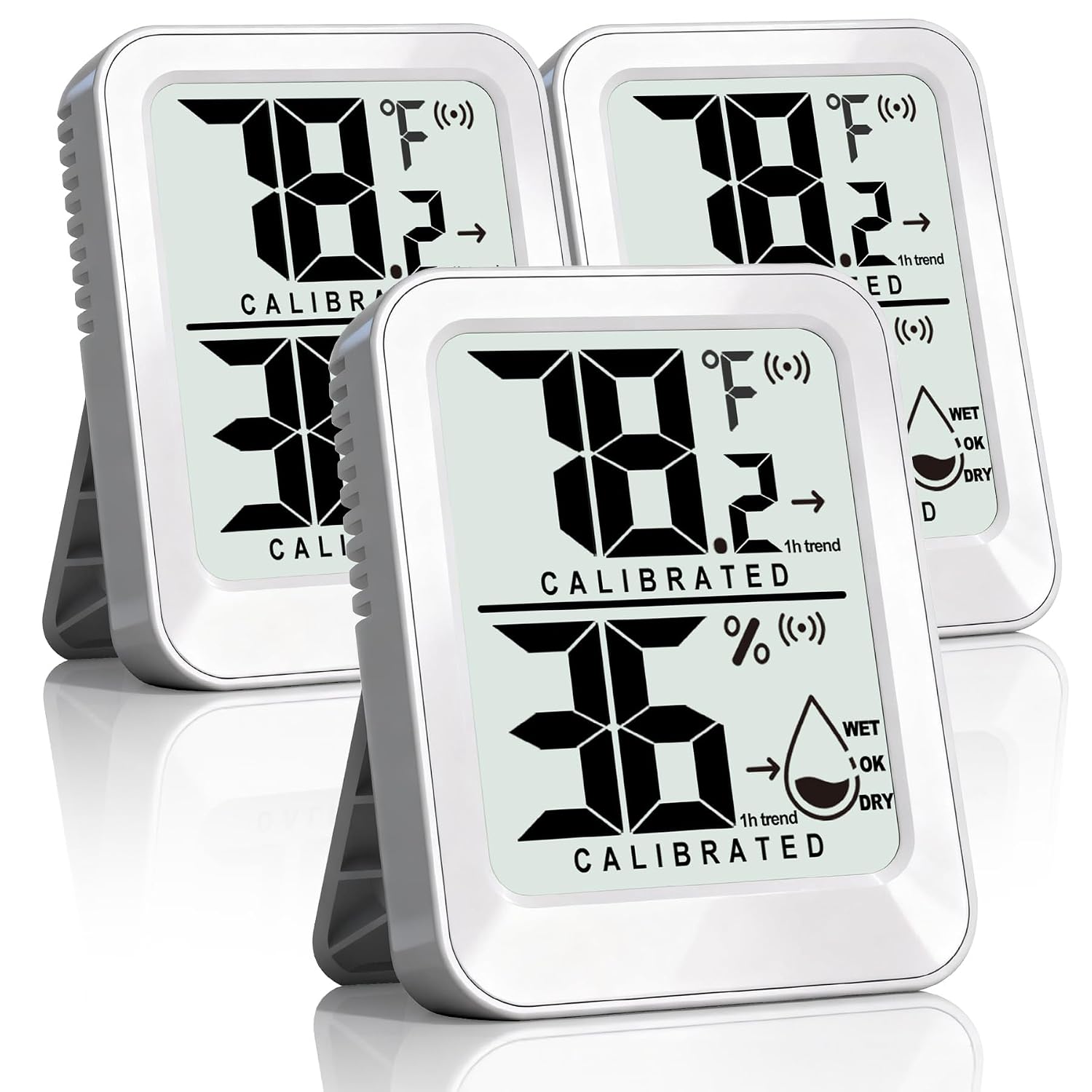 Detalle de AyayaBoss Raum Thermometer Innen 3-Pack Indoor Thermometer Hygrometer, Mini LCD