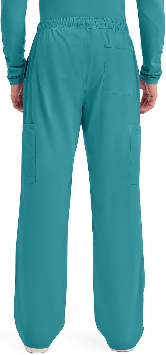 Detalle 1 de Cherokee WW190 Men’s Tapered Cargo Scrub Pants, 2-Way Stretch