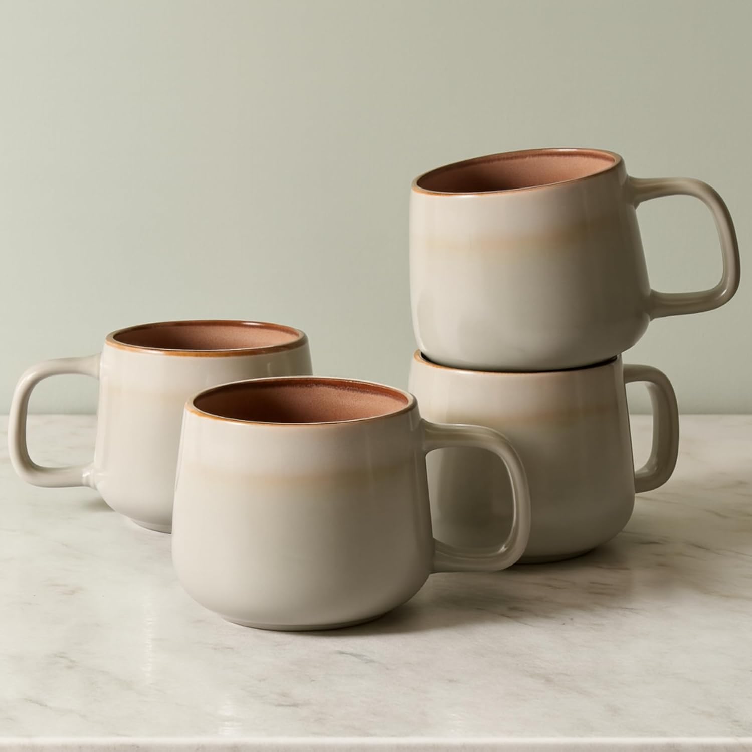 Detalle de Ava Nord Ceramic Coffee Mugs 12 oz Set