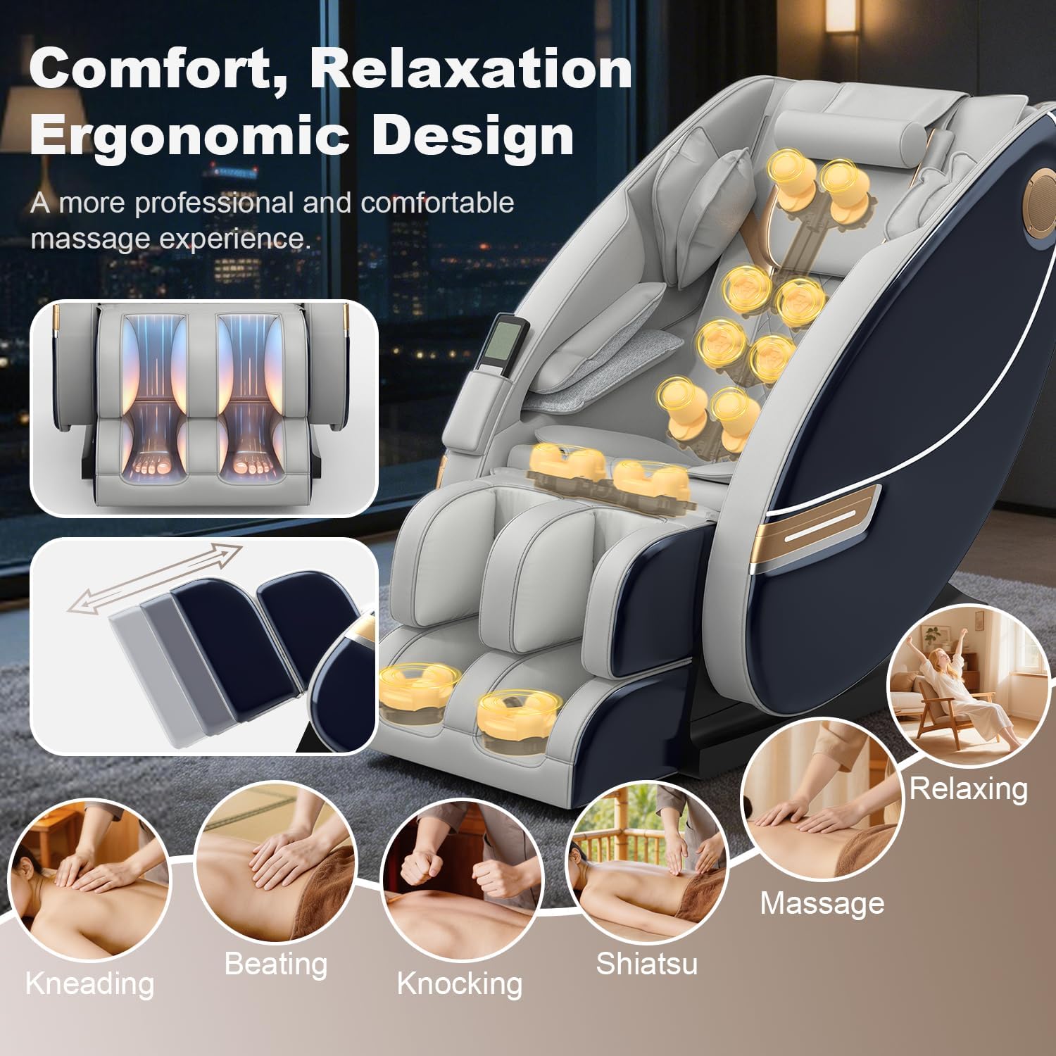 Thumbnail 5 de Gegcucey Massage Chair: Zero Gravity Full Body Relief with 16 Manual + 5 Auto Programs