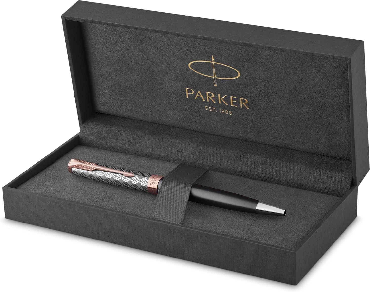 Detalle de Parker Sonnet Penna a sfera Laccata Metal & Grey oro rosa ✒