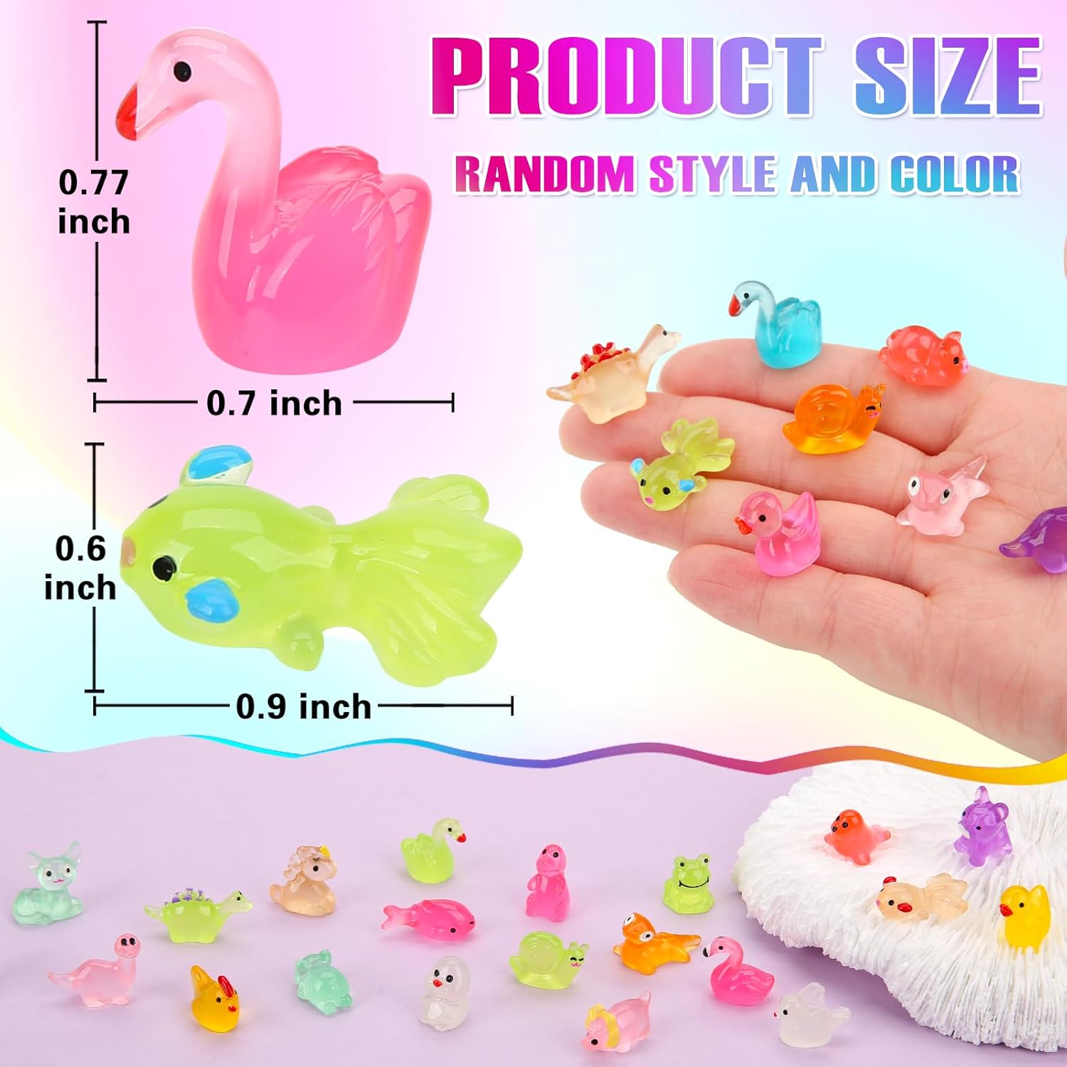 Thumbnail 3 de GWAHSA 240 Mini Resin Animals 🐾