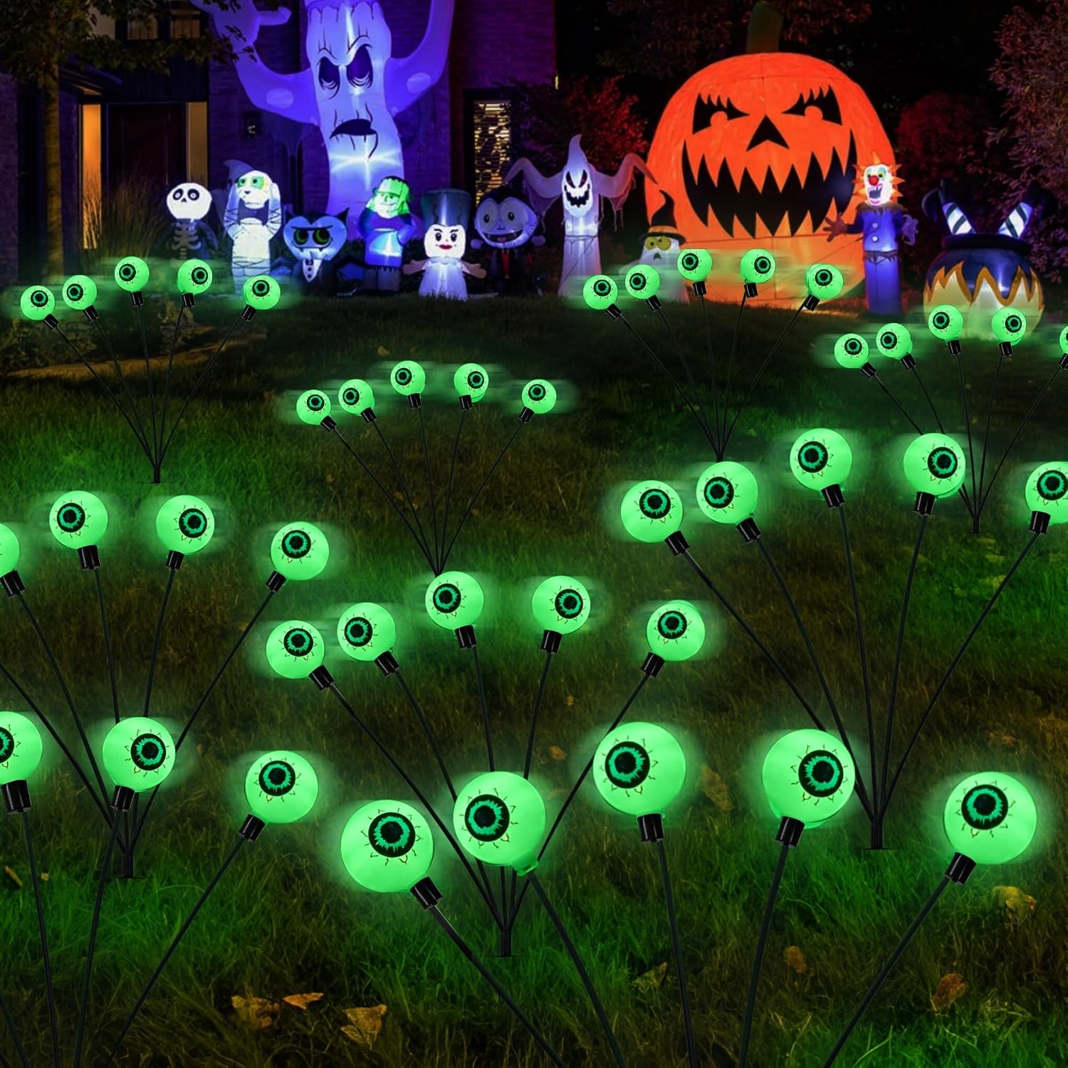 Thumbnail 6 de Dazzle Bright 4-Pack Halloween Solar Eyeball Lights, 24 LEDs, 2 Modes, IP65