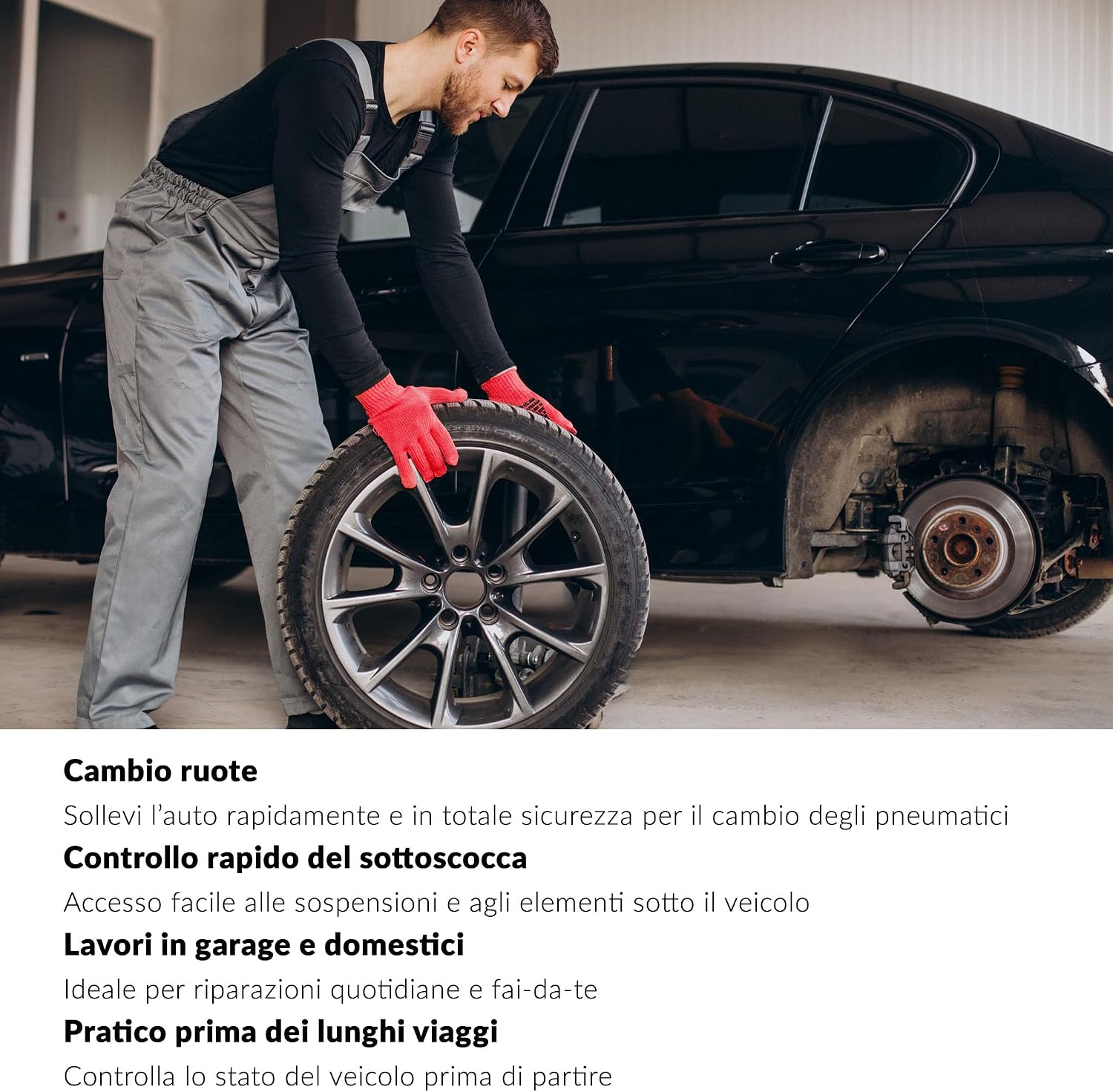 Detalle de LEHMANN cric a carrello idraulico per auto con capacità 2.500 kg