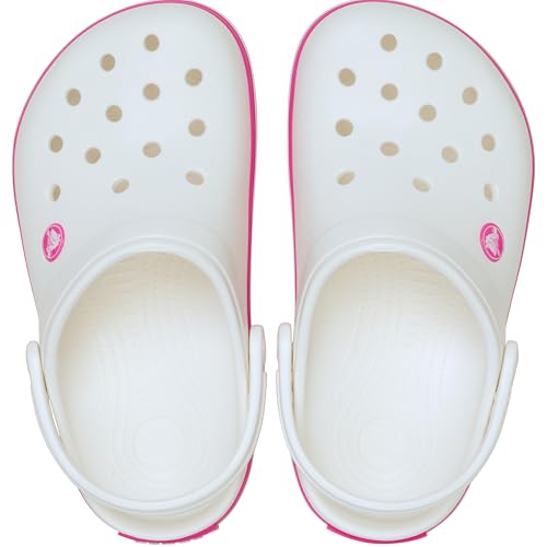 Detalle de Crocs Crocband Clog K para niños (Unisex) Blanco Rosa Crush 28/29 EU