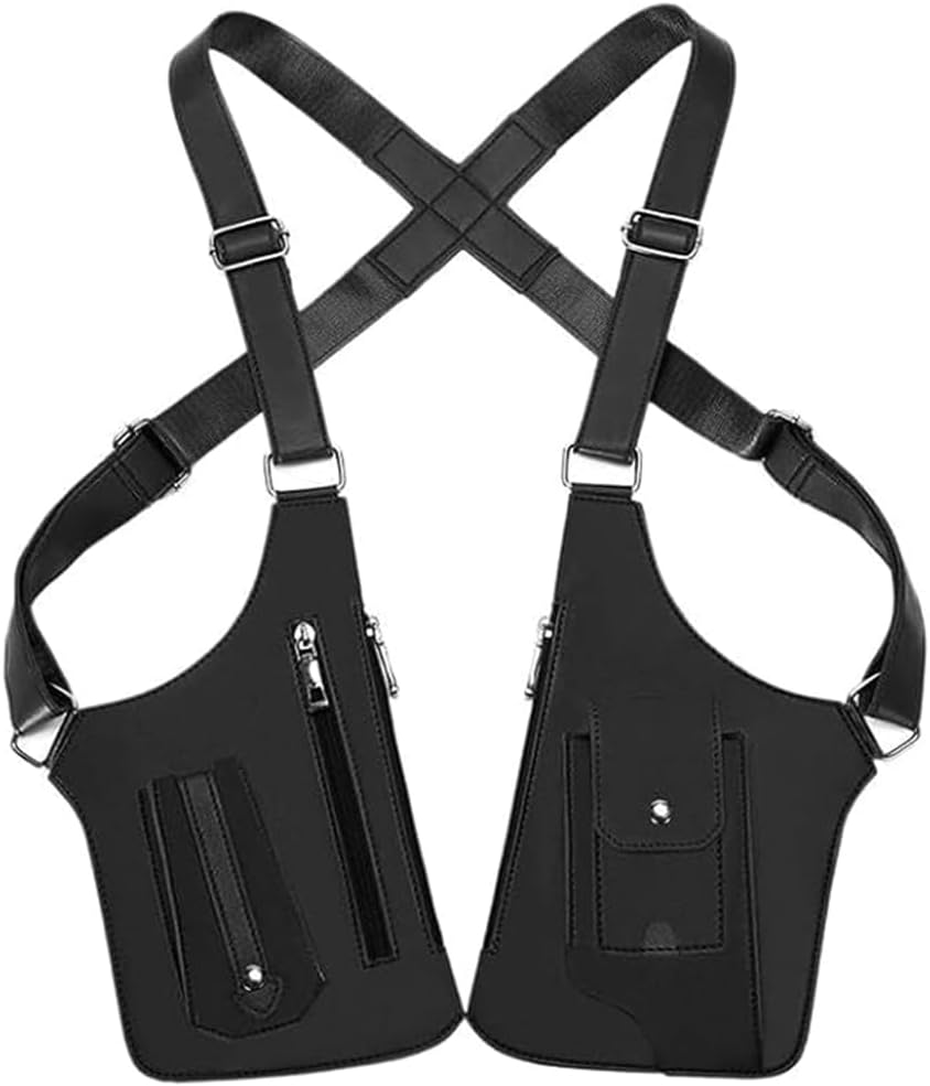 Detalle de HoldOneLight Premium Faux Leather Underarm Bag – Anti‑Theft, Unisex Crossbody