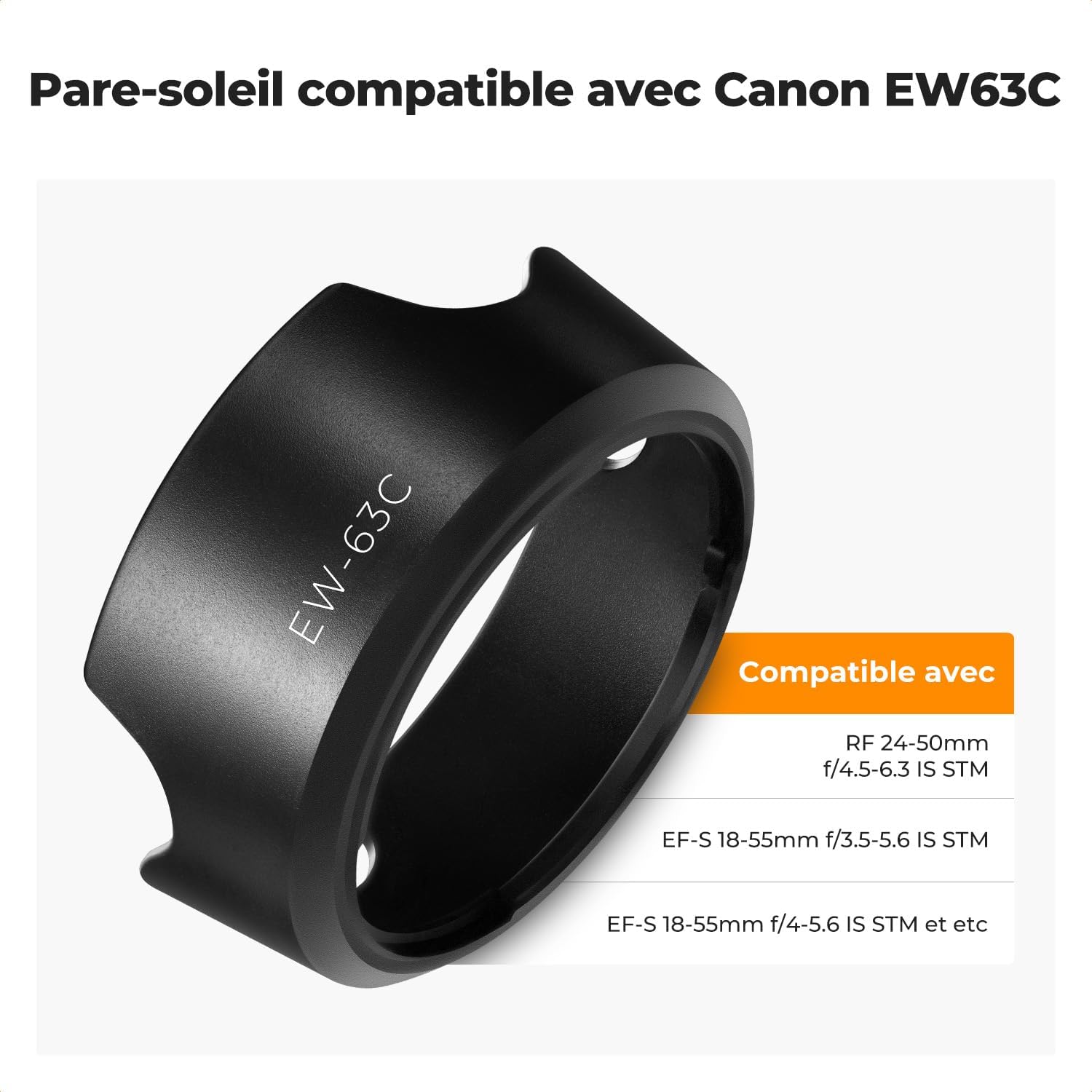 Detalle 2 de K&F CONCEPT EW-63C Pare-soleil pour 58 mm