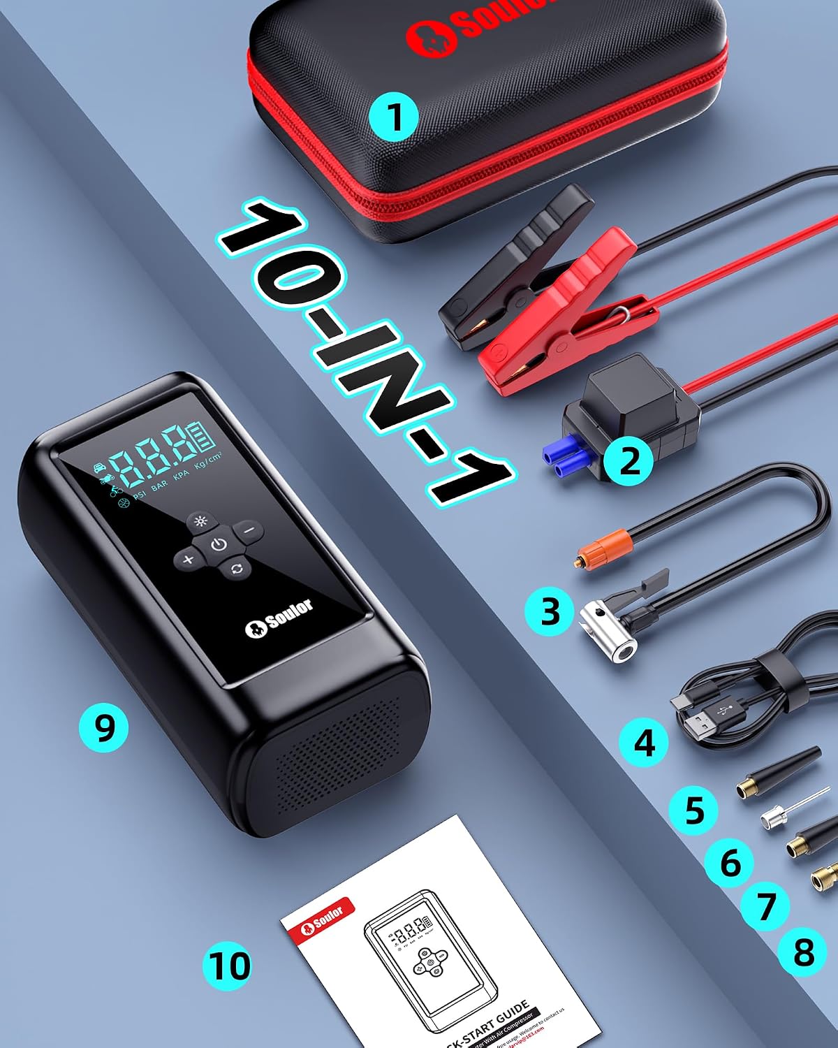 Thumbnail 6 de Jump Starter with Air Compressor 6000A