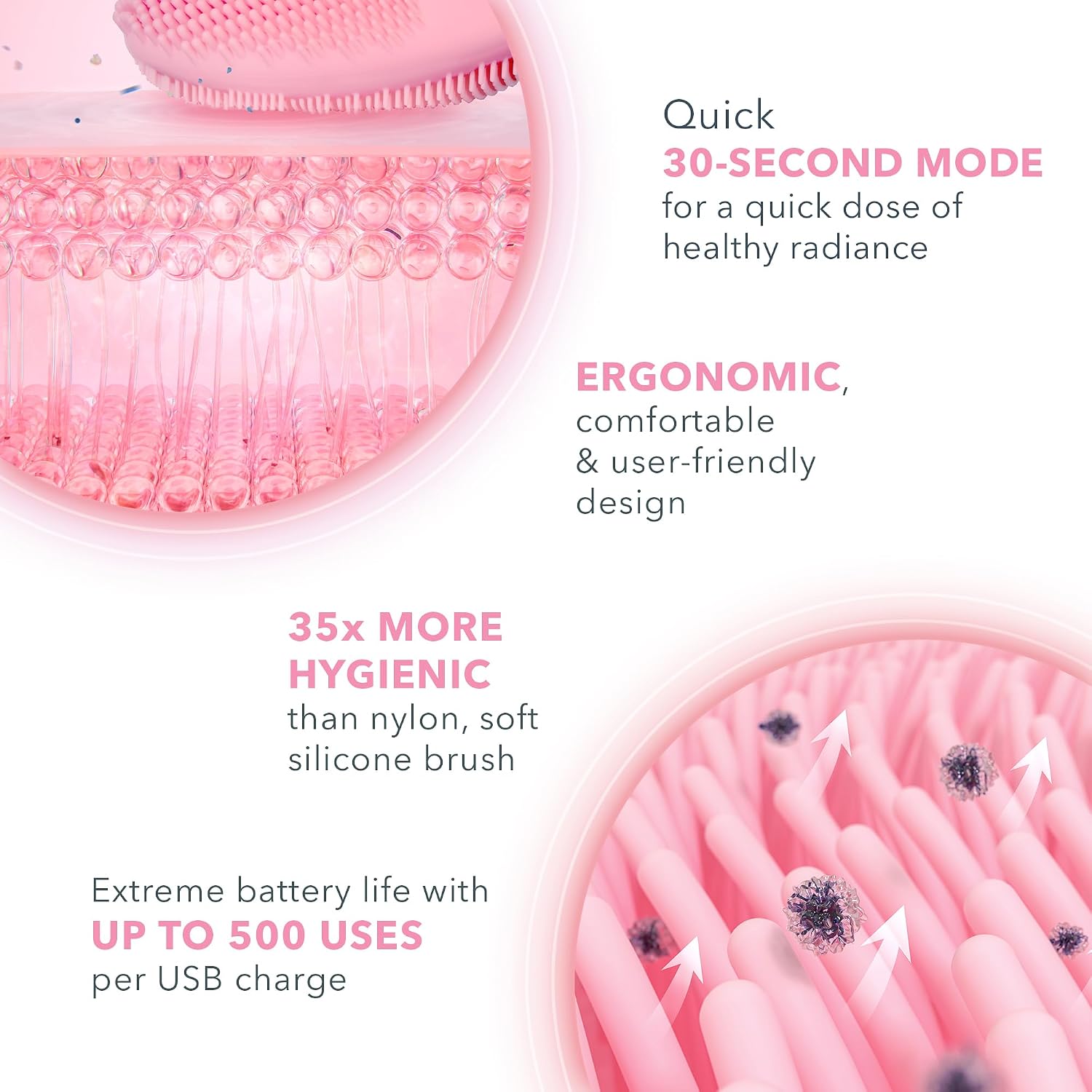 Detalle de FOREO LUNA 4 mini: spazzola detergente viso compatta, massaggio T-Sonic e Glow Boost per una pelle limpida e pronta all’assorbimento