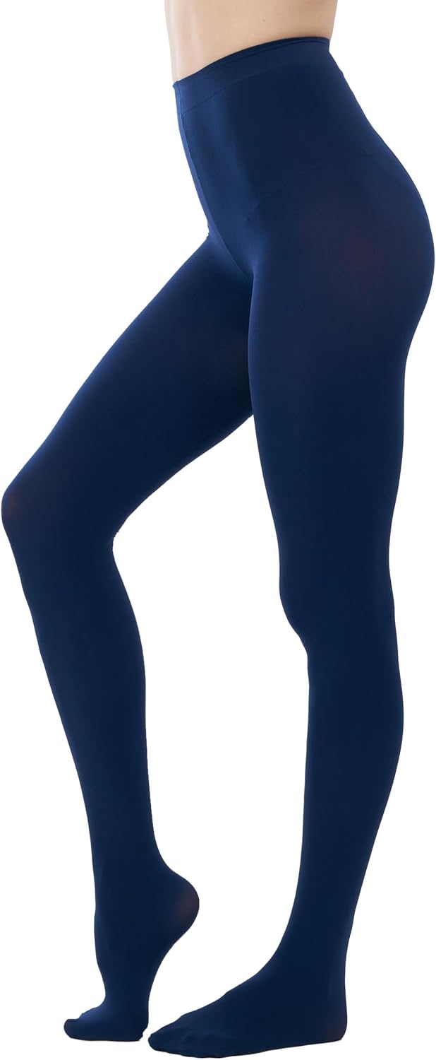 Detalle de HeyUU Women's 80D Tights, High-Waist Footed Pantyhose in 29 Colors