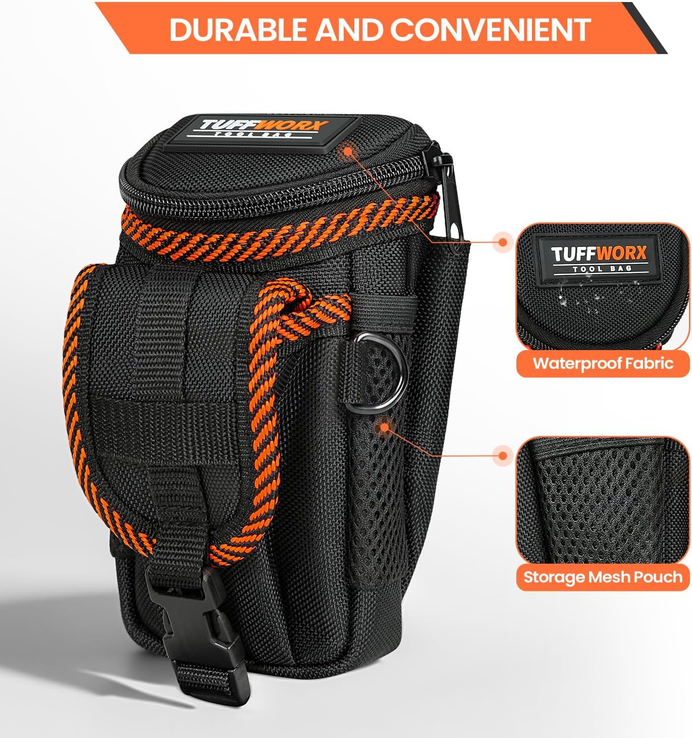 Thumbnail 6 de TUFFWORX Small Tool Pouch with Belt Clip — Compact, Durable Utility Bag