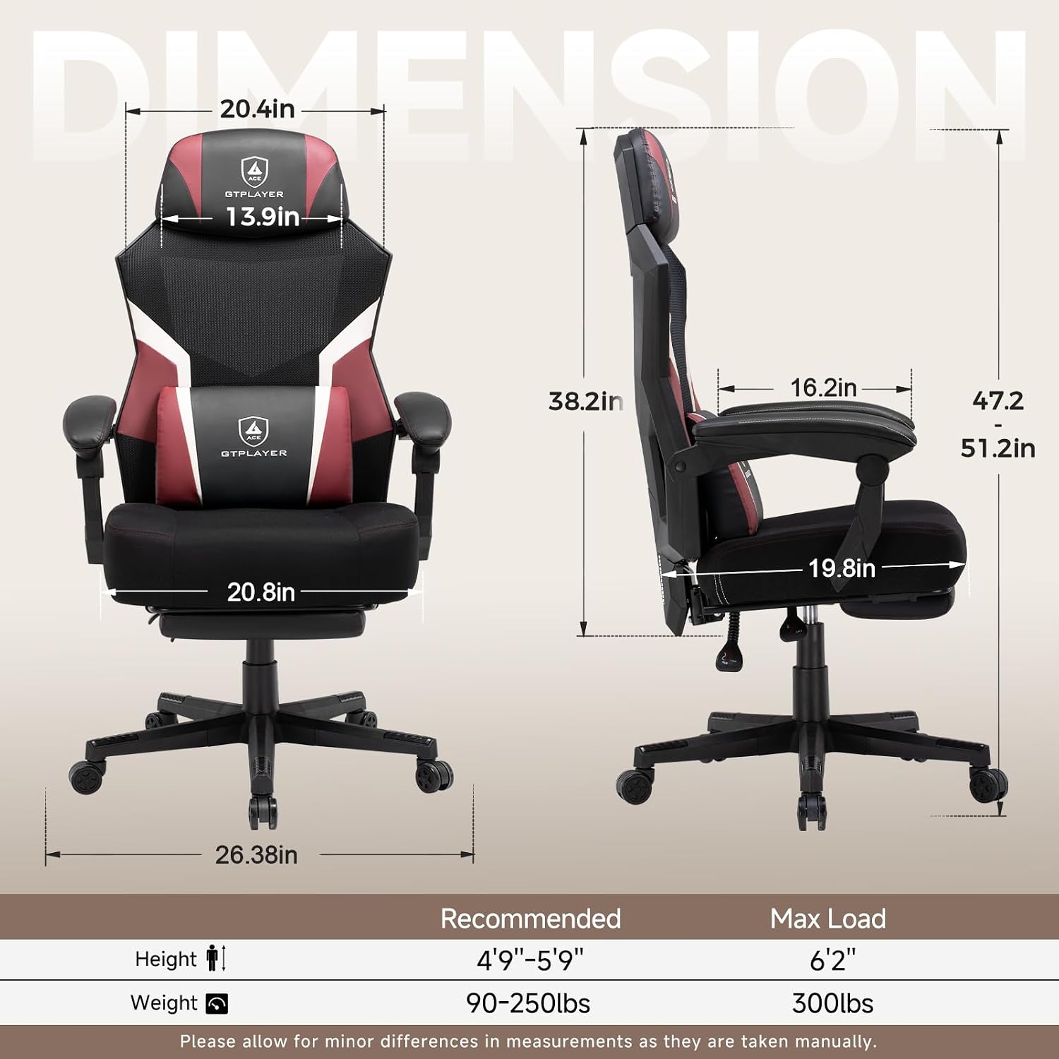 Detalle de GTPLAYER Gaming Chair with Mesh