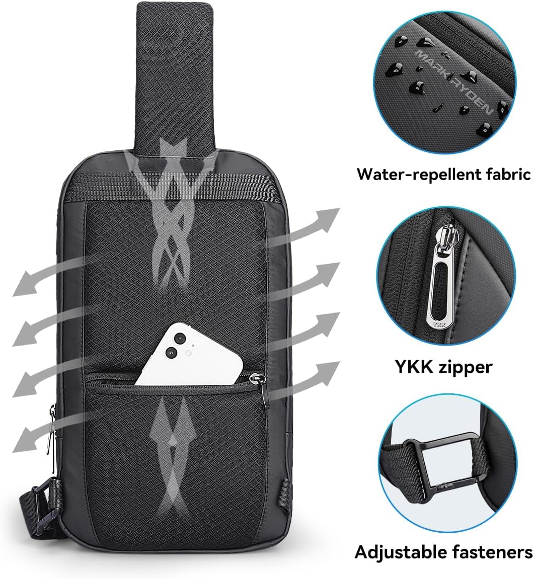 Thumbnail 4 de MARK RYDEN 6L Large Crossbody Bag for Men – 32x19x11 cm, USB-C Port & Anti-Theft Pocket