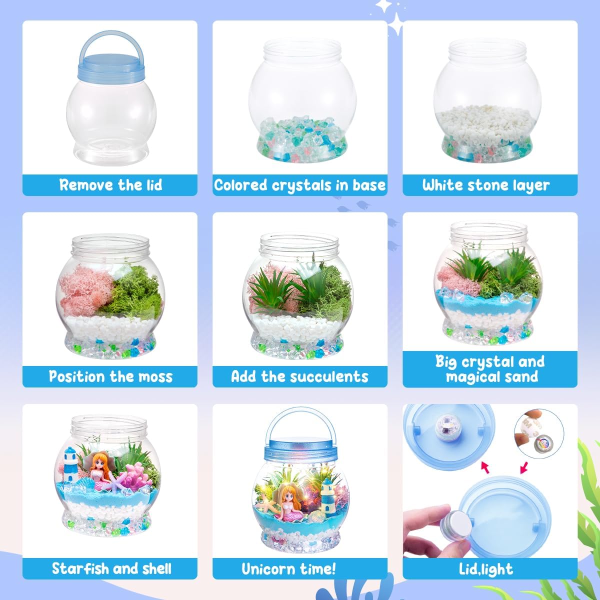 Detalle 2 de MELAND Mermaid Terrarium Kit for kids