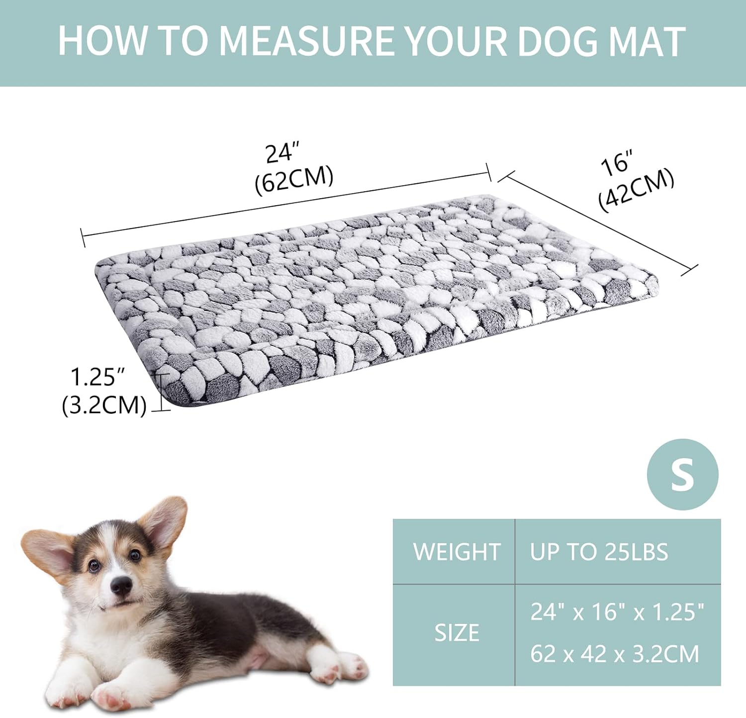 Thumbnail 2 de VANKEAN Élégant Tapis de Cage pour Chien réversible – Couchage doux et lavable en machine, disponible en plusieurs tailles