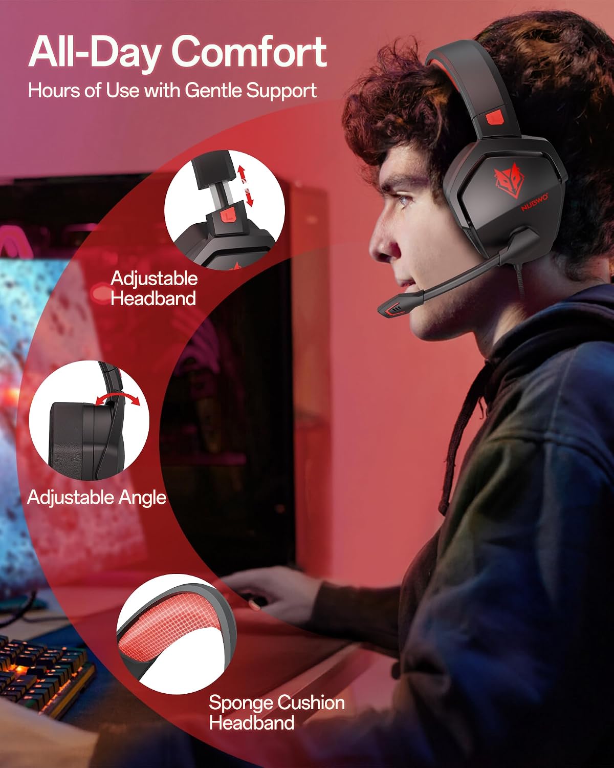 Thumbnail 3 de NUBWO N16 Gaming Headset