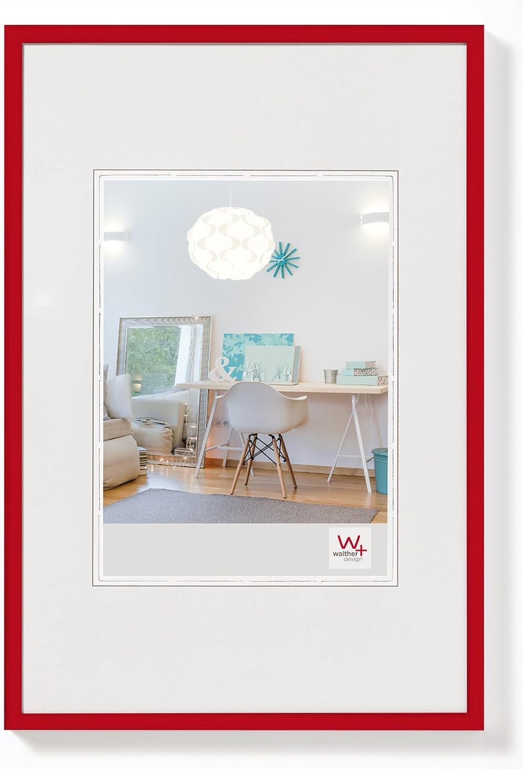 Detalle de Cadre Photo Rouge 13 x 18 cm New Lifestyle KV318R de walther design