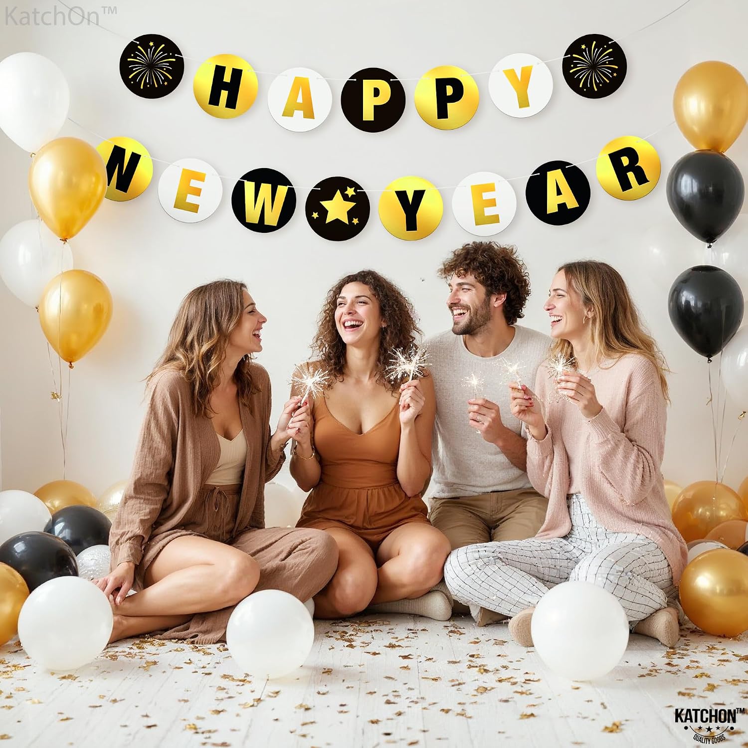 Thumbnail 6 de KatchOn Shiny Happy New Year Banner 10 ft 🎉