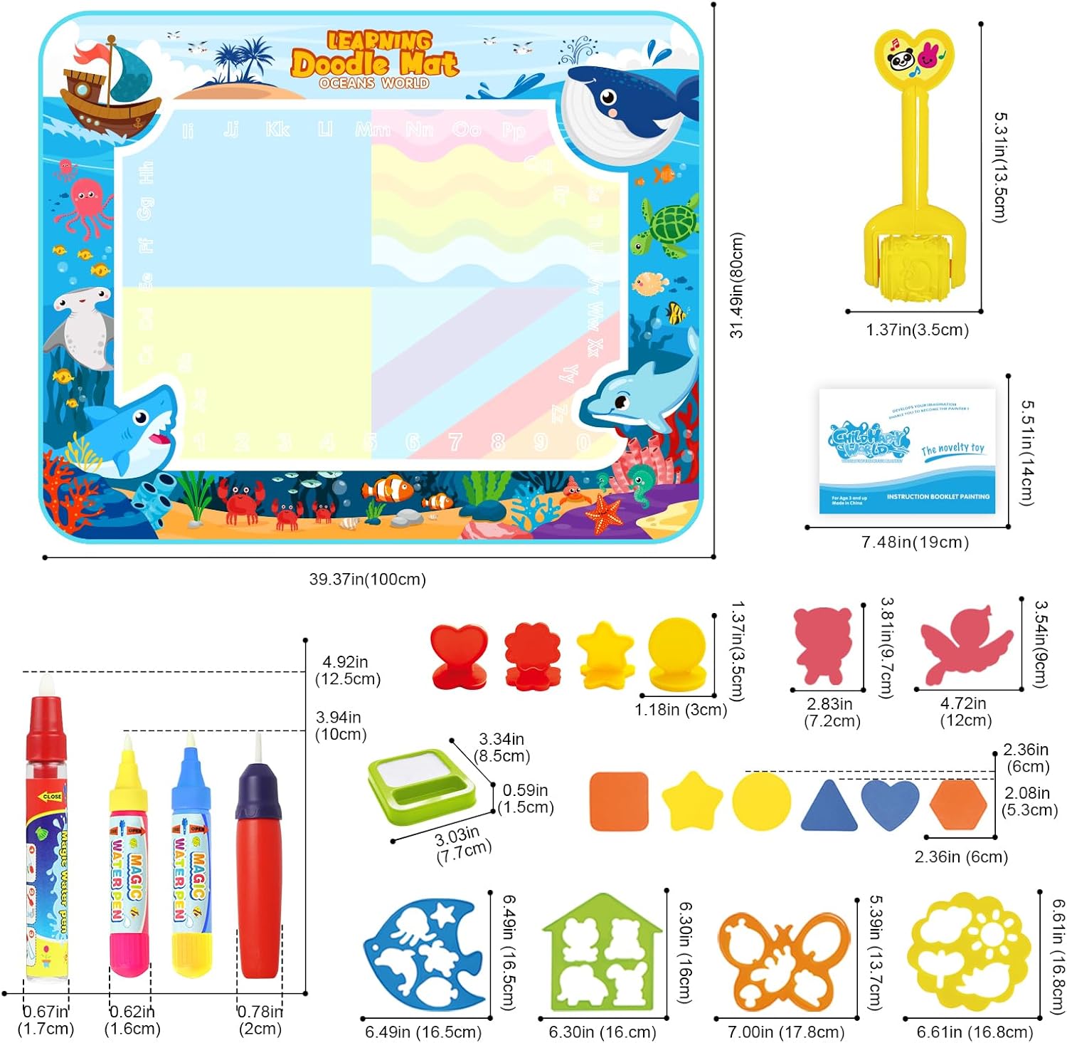 Thumbnail 6 de Chellago Aqua Magic Doodle Matte – Malspaß mit Wasser für 1–6 Jahre