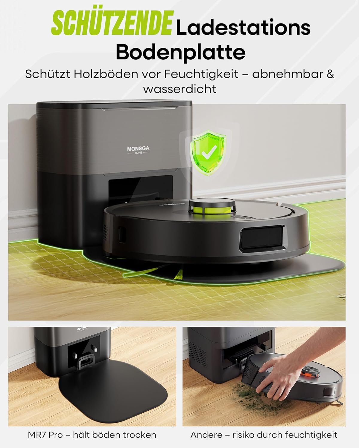 Thumbnail 2 de MONSGA Saugroboter mit Wischfunktion 8000PA – 4-in-1 Reinigung, Absaugstation und LiDAR Navigation