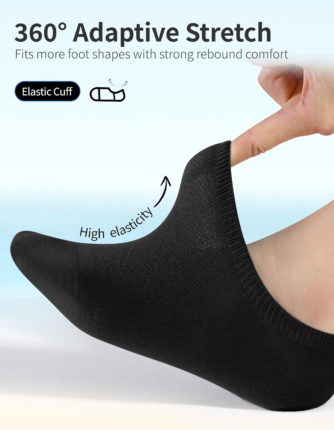 Detalle de CLOSEMATE Trainer Invisible Ankle No Show Socks – 6 Pairs, Unisex