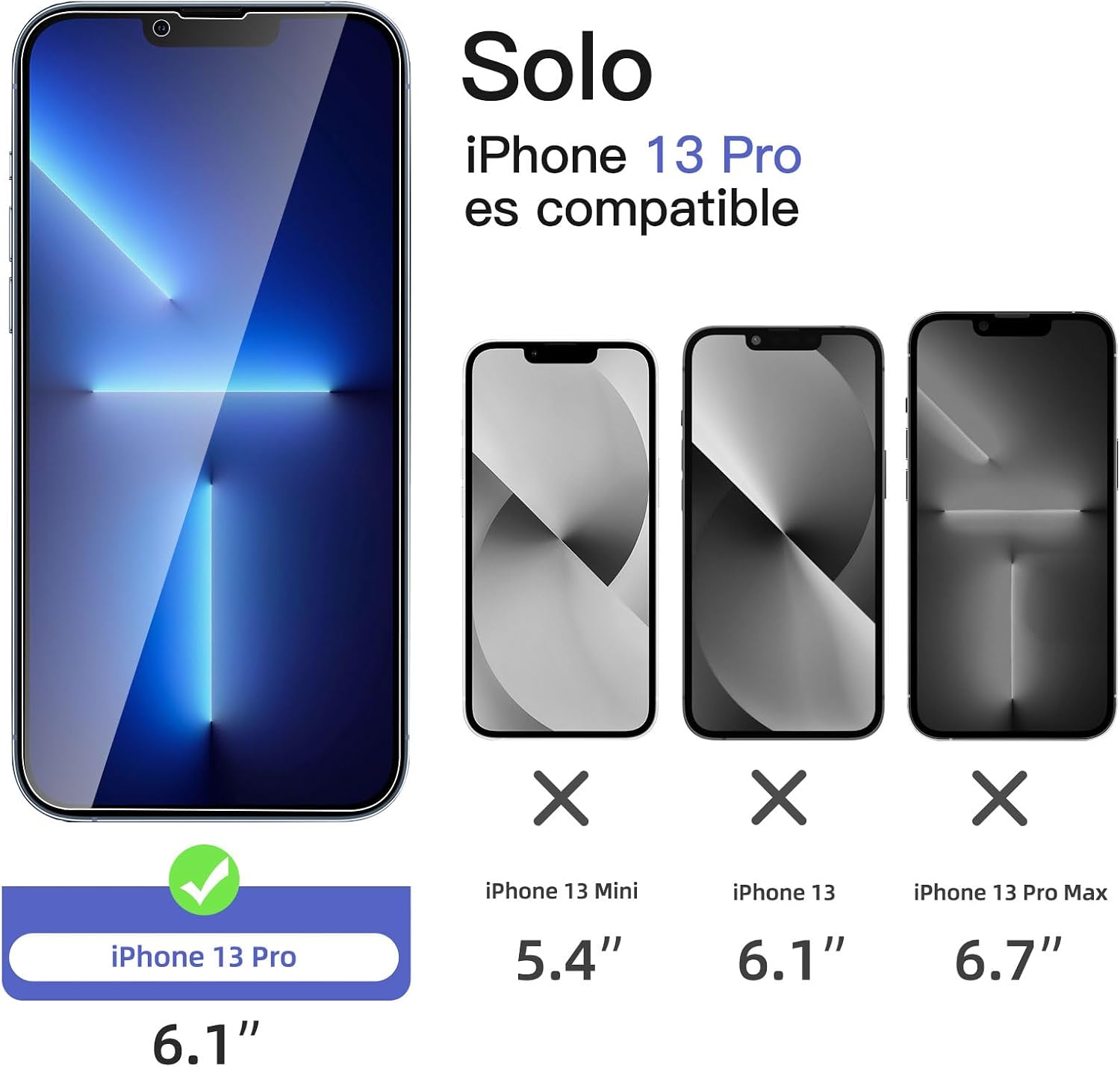 Detalle 2 de NEW'C Protector privacidad para iPhone 13 Pro 28°