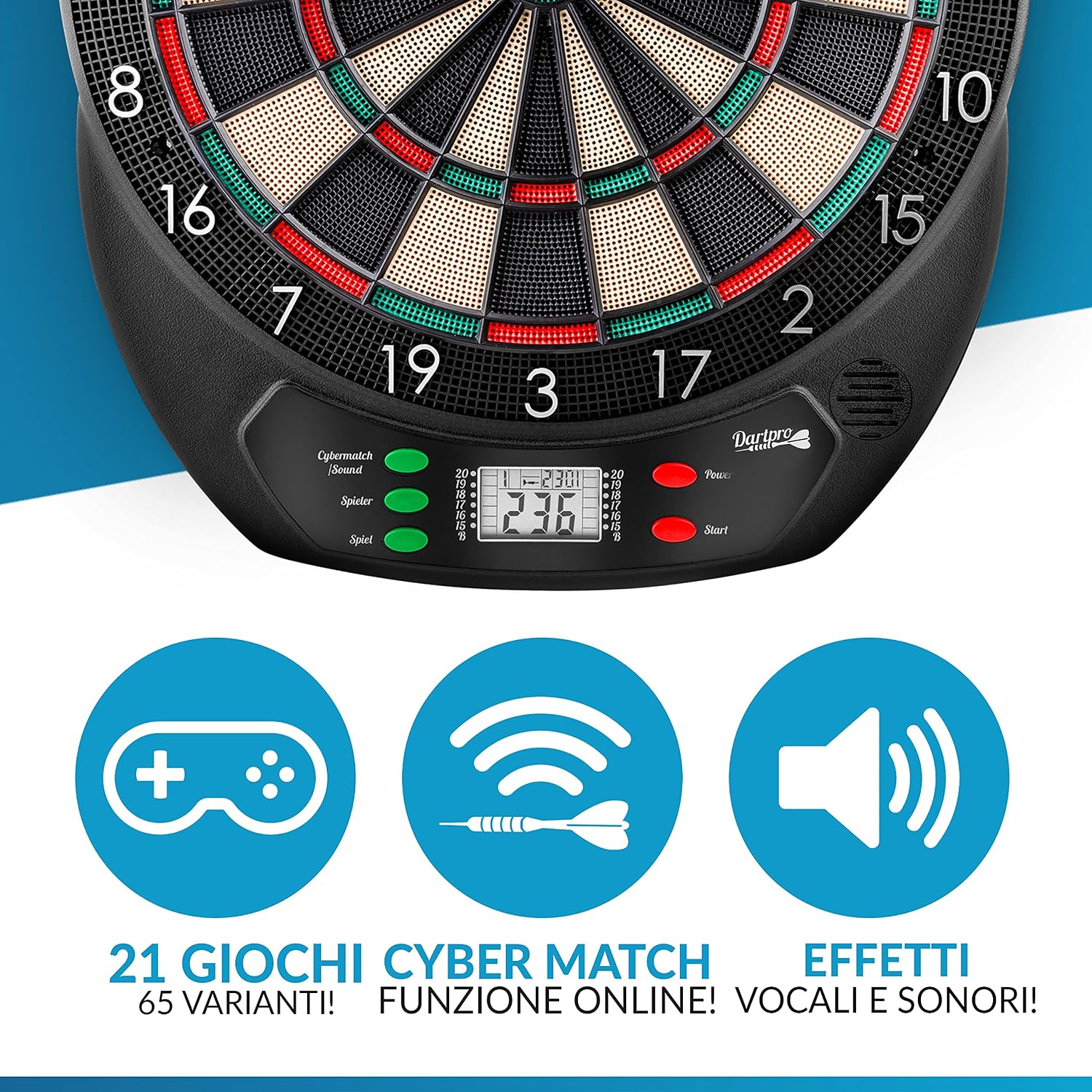 Thumbnail 2 de DartPro L'originale bersaglio elettronico 65 varianti