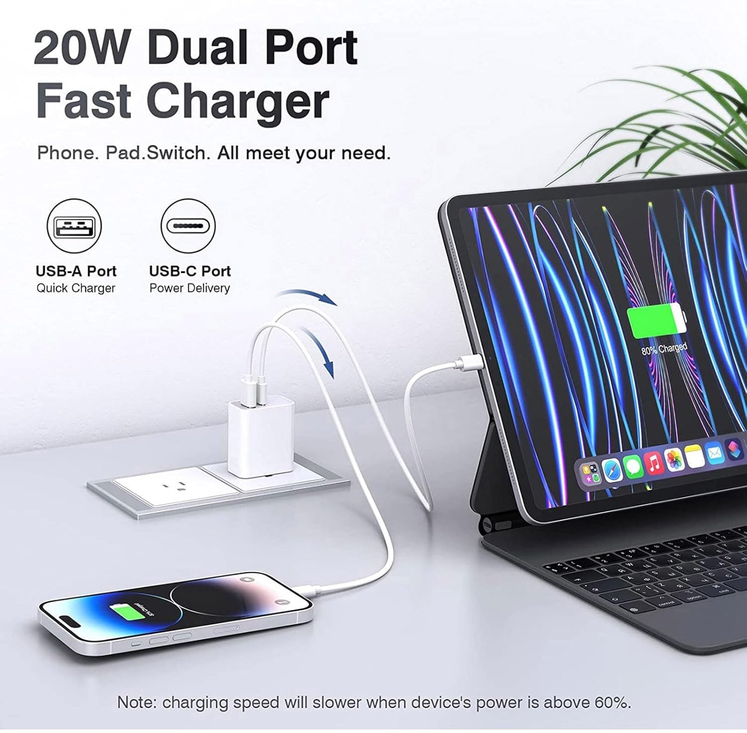 Thumbnail 2 de 4 Pack USB C Charger Block 20W