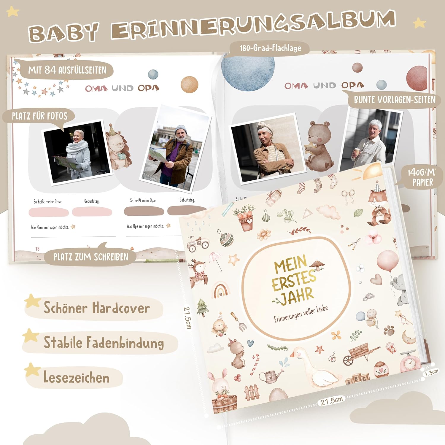 Thumbnail 2 de Hyggartn Mein Erstes Jahr Babyalbum 21x21 cm