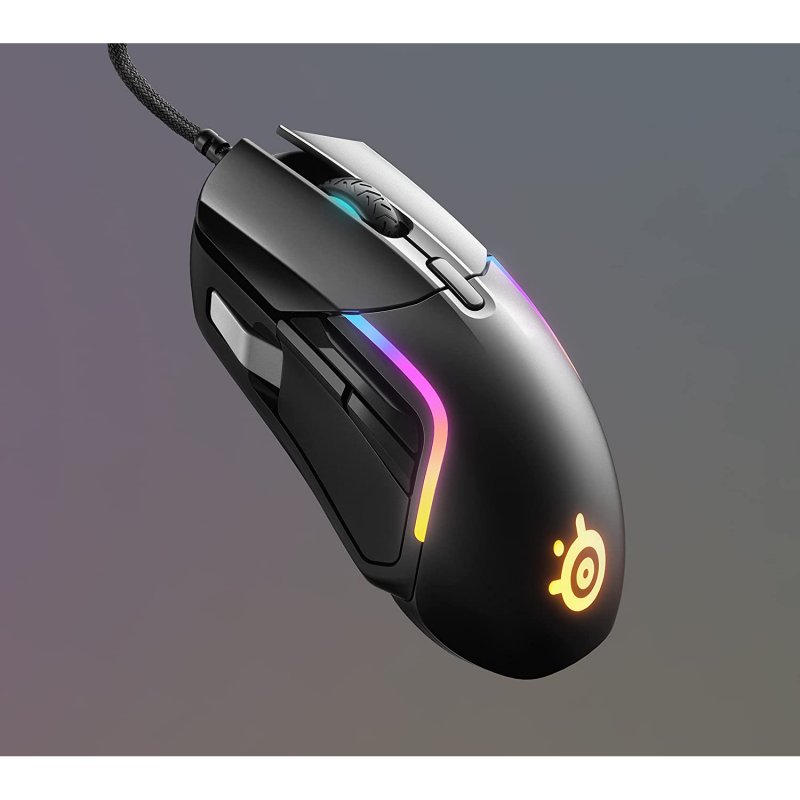 Detalle de SteelSeries Rival 5: ratón gaming de 9 botones y 18.000 DPI para precisión versátil