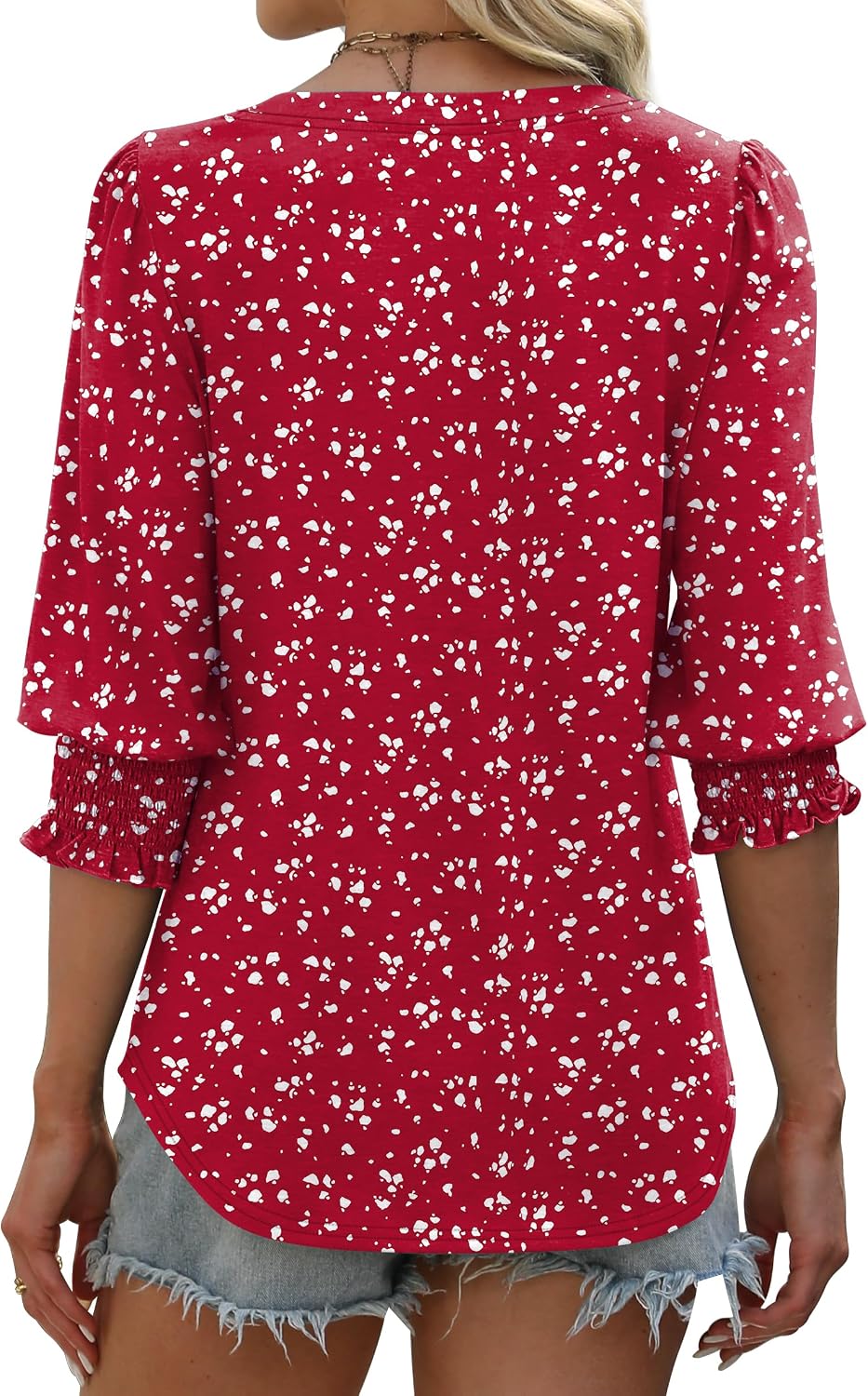 Thumbnail 3 de 3/4 Sleeve V Neck Top for office wear