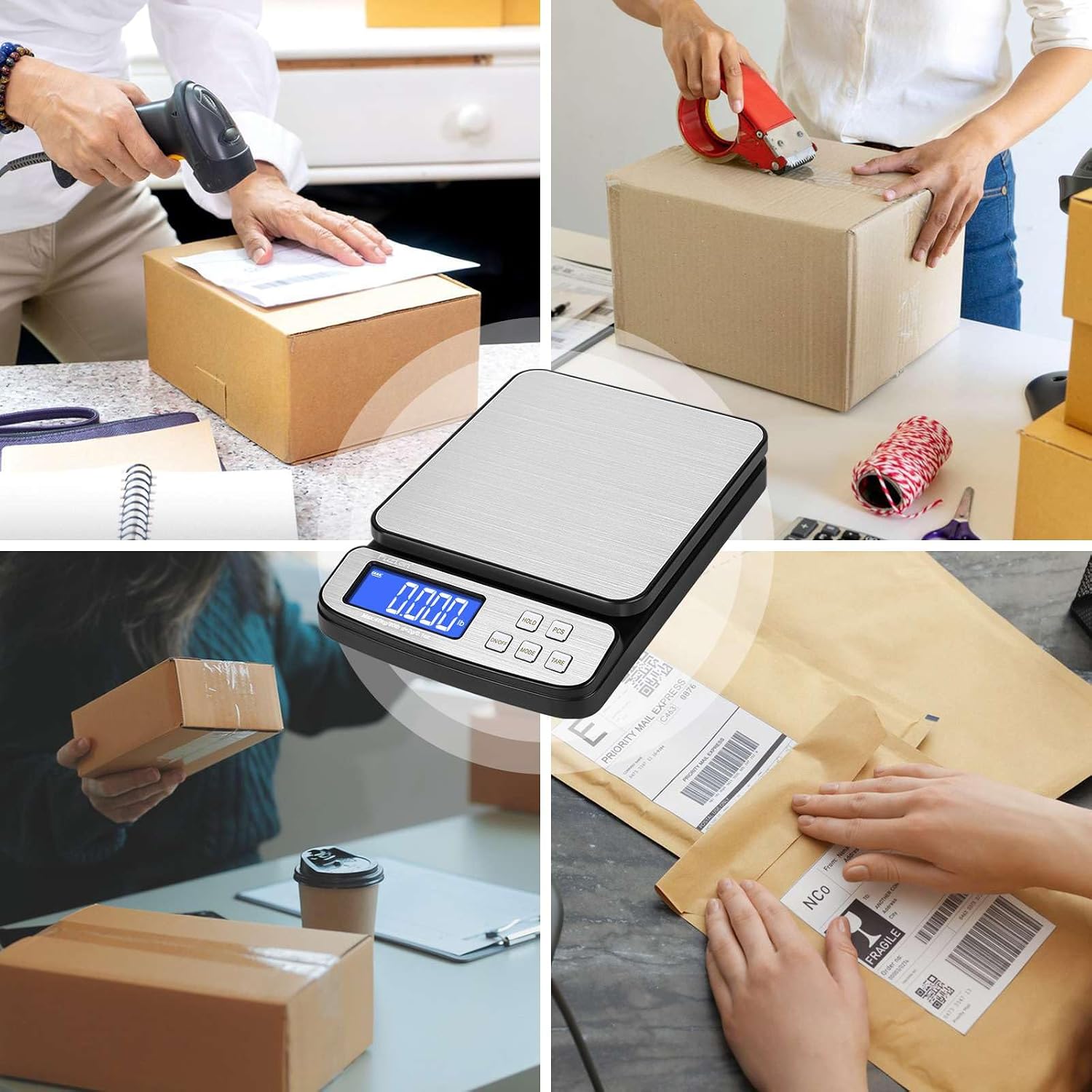 Thumbnail 6 de Fuzion PS2-40KG SS Digital Shipping Scale, 90 lb Capacity, 0.1 oz Readability