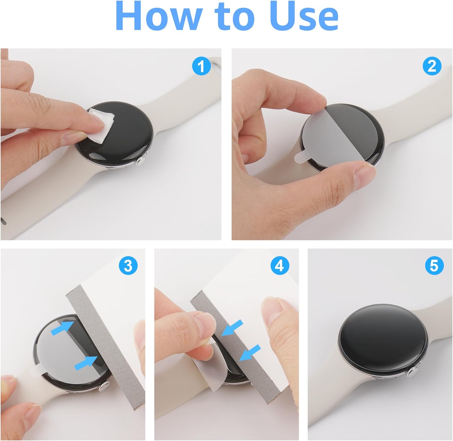 Thumbnail 6 de Tiorecime 8 Pack TPU Screen Protectors for Google Pixel Watch 4/3 45mm