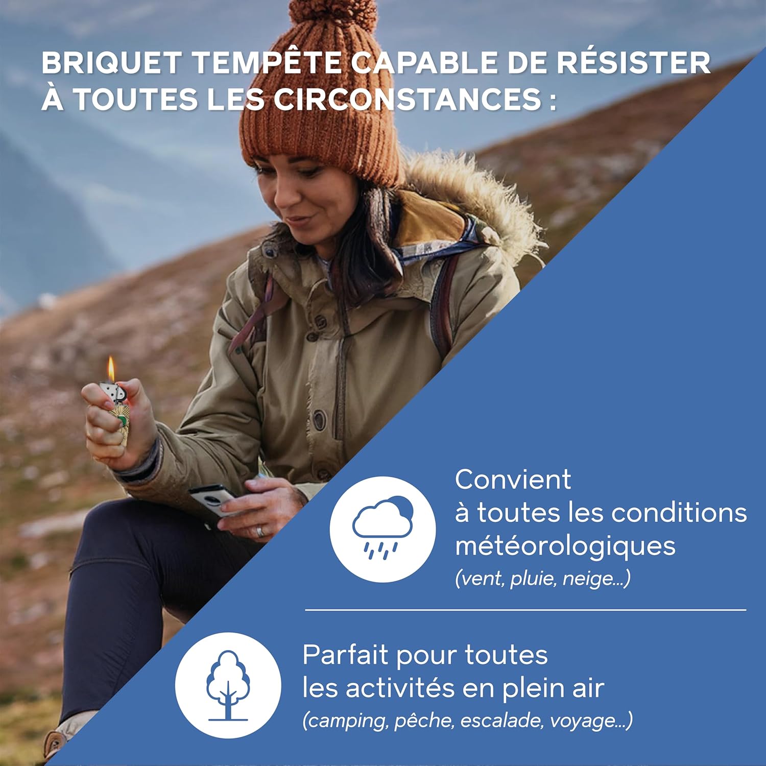 Detalle de Zippo Briquet Tempête Fleur de Lis – Finition Armor Laiton Poli Brillant Or avec Gravure