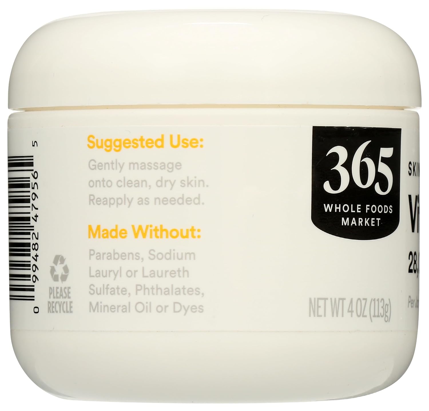 Detalle de 365 by Whole Foods Market Vitamin E Cream, 28,000 IU, 4 oz