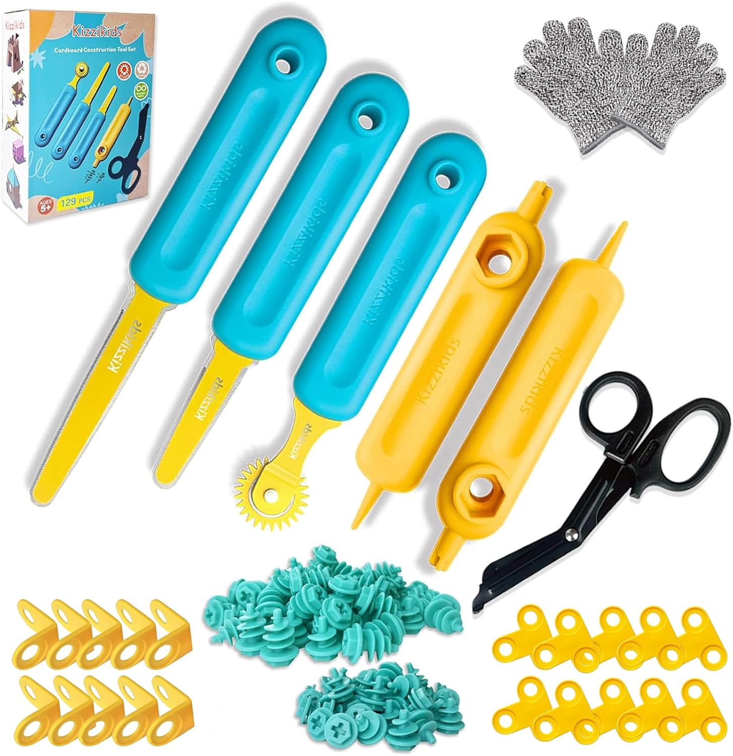 Detalle de Kizzikids Cardboard Tools 149-piece kit