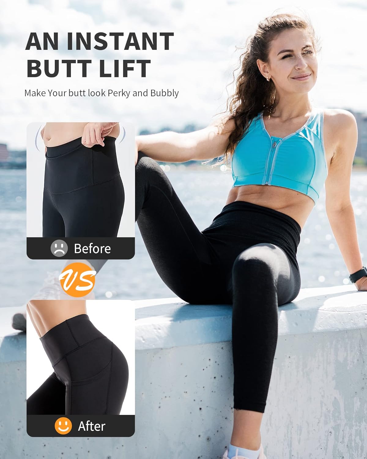 Thumbnail 4 de CAMBIVO Leggins Sportivi Donna Vita Alta