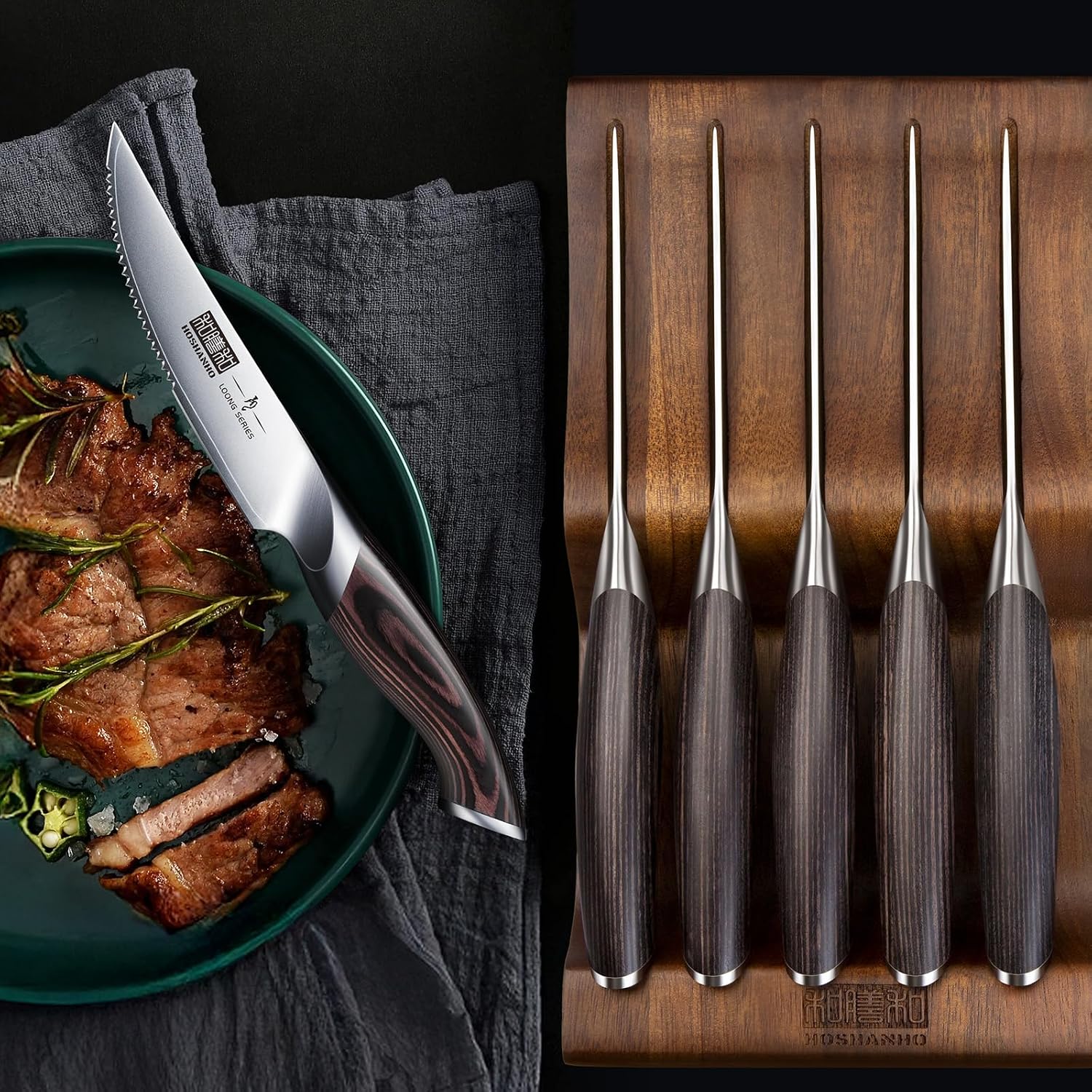 Detalle 2 de HOSHANHO Steak Knife Set 4.5-Inch