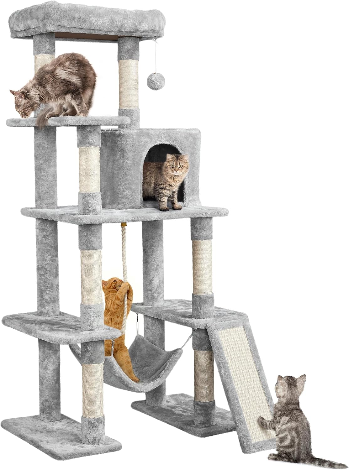 Detalle de Yaheetech Cat Tree 159cm Tall Cat Tower
