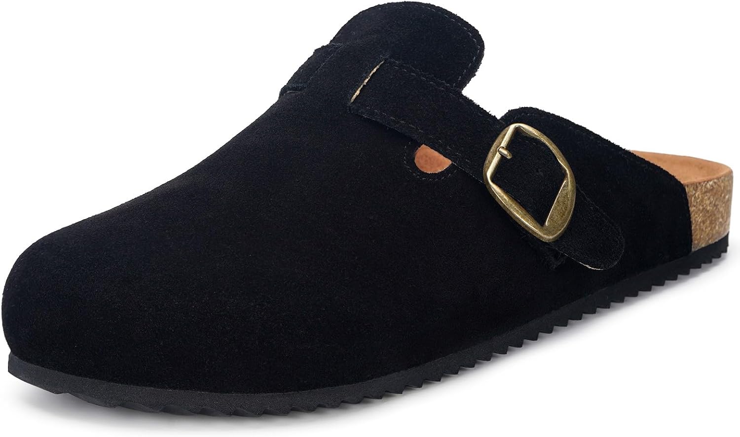 Detalle de Intini Sabot donna/ciabatte uomo chiuse in pelle con plantare in sughero e pantofola traspirante
