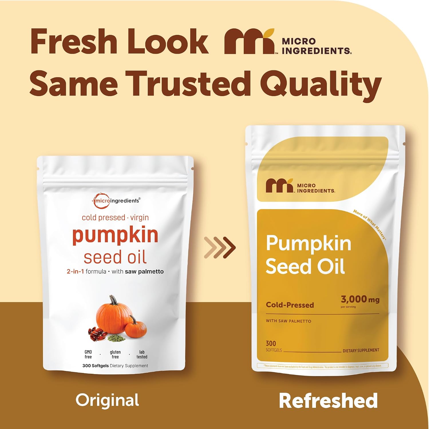 Detalle de Micro Ingredients Pumpkin Seed Oil Softgels, 300 Count