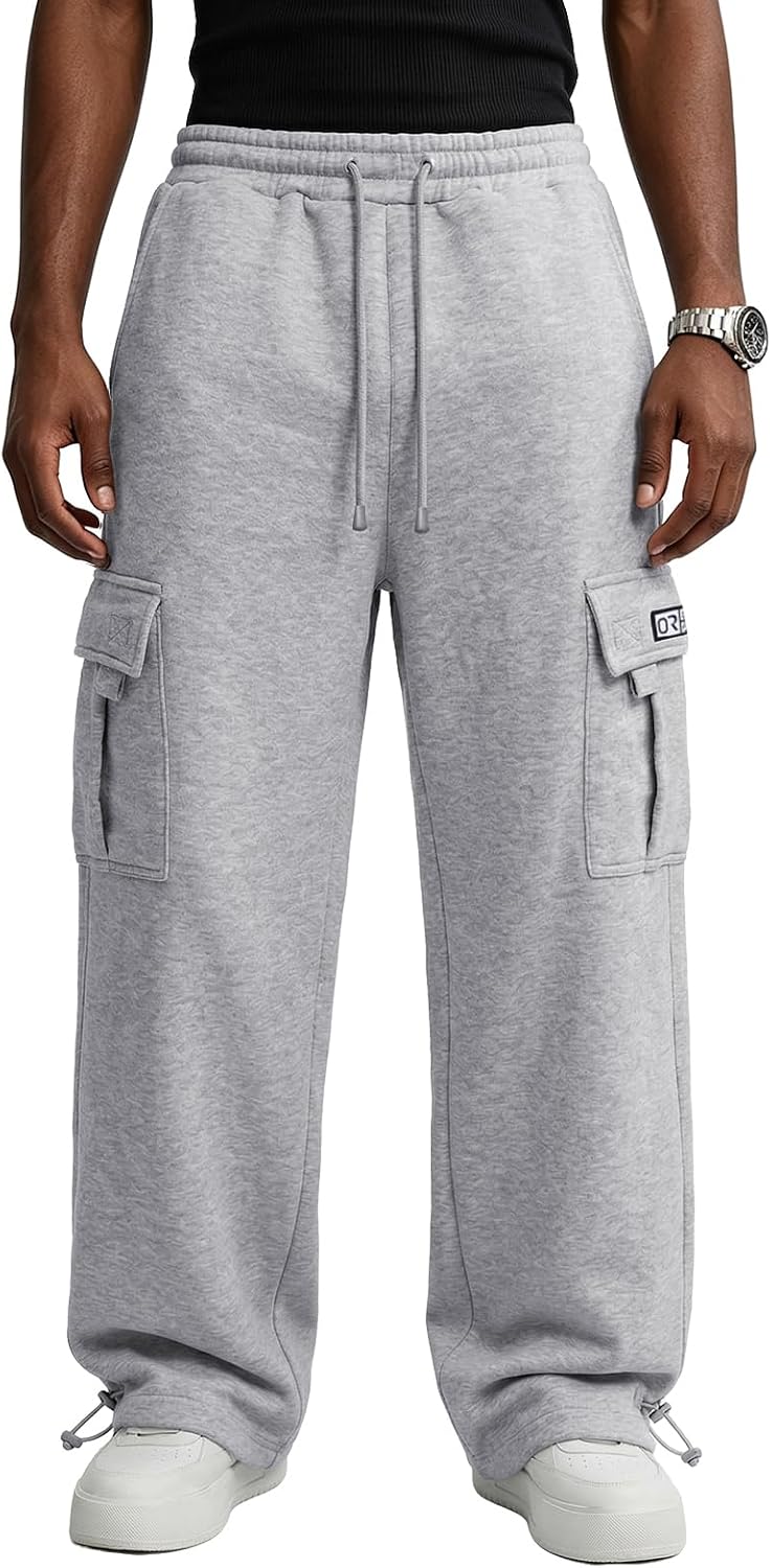 Detalle 2 de Men’s Cargo Sweatpants, Polyester-Cotton Blend