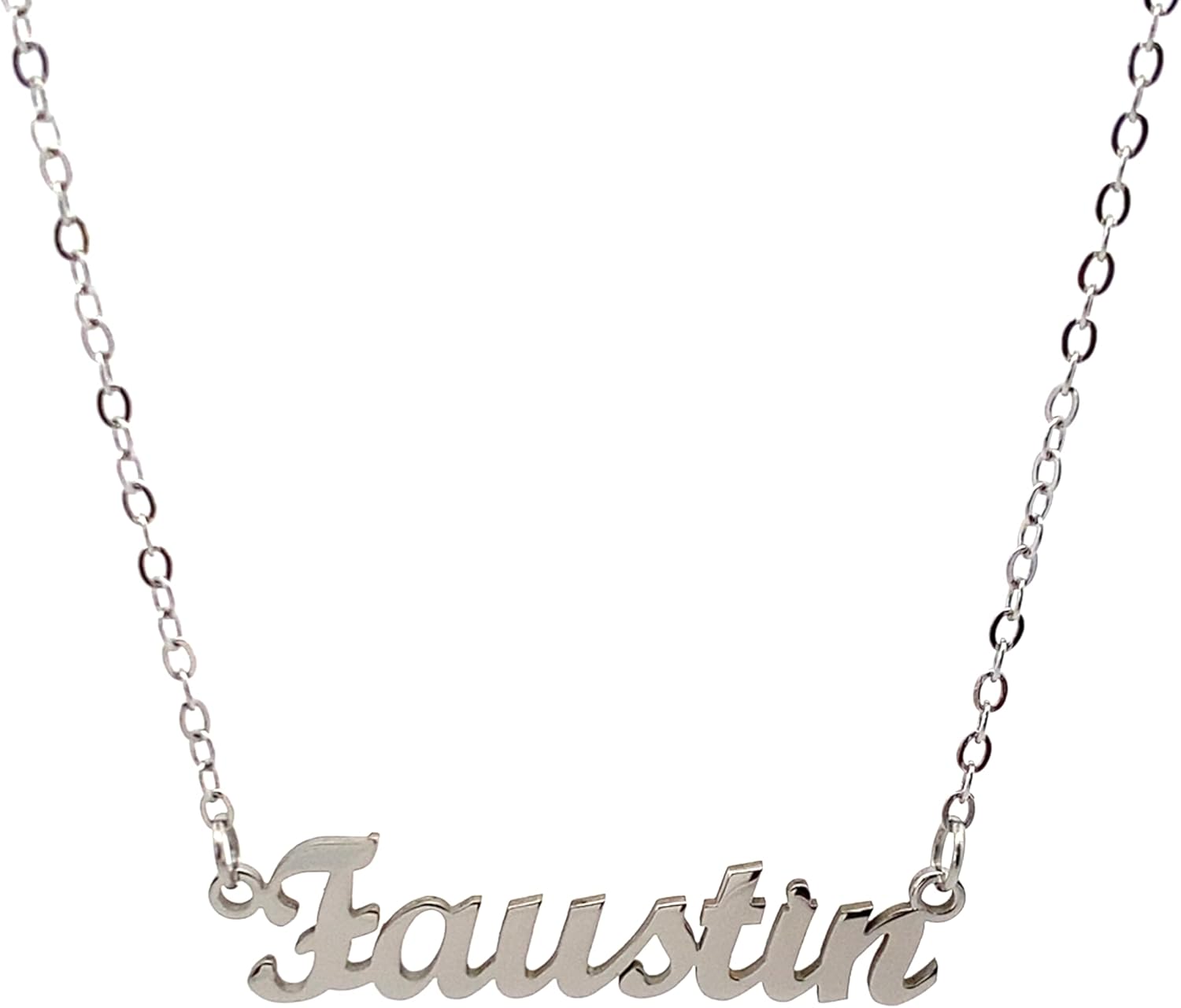 Detalle de 10:10 Collana Donna Nome Personalizzato in Acciaio Inox Anallergico – Lunghezza Regolabile 40 cm + 5 cm
