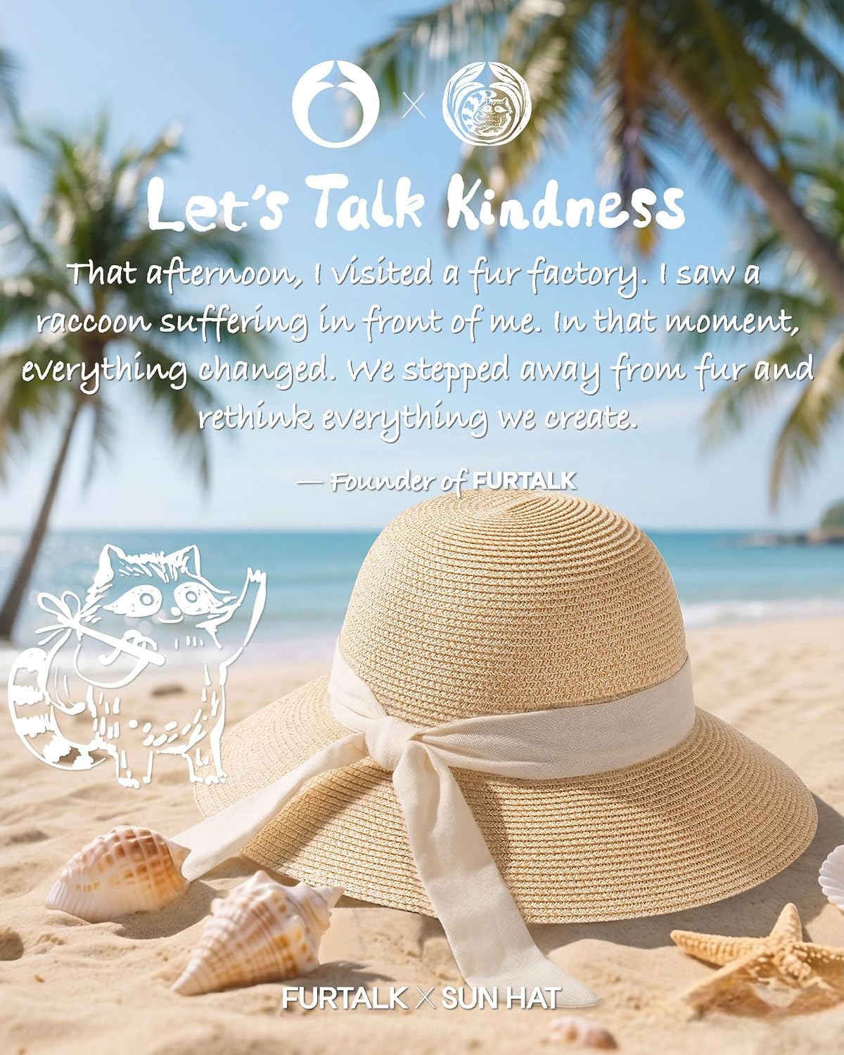 Thumbnail 5 de FURTALK Beach Sun Straw Hat UPF 80+