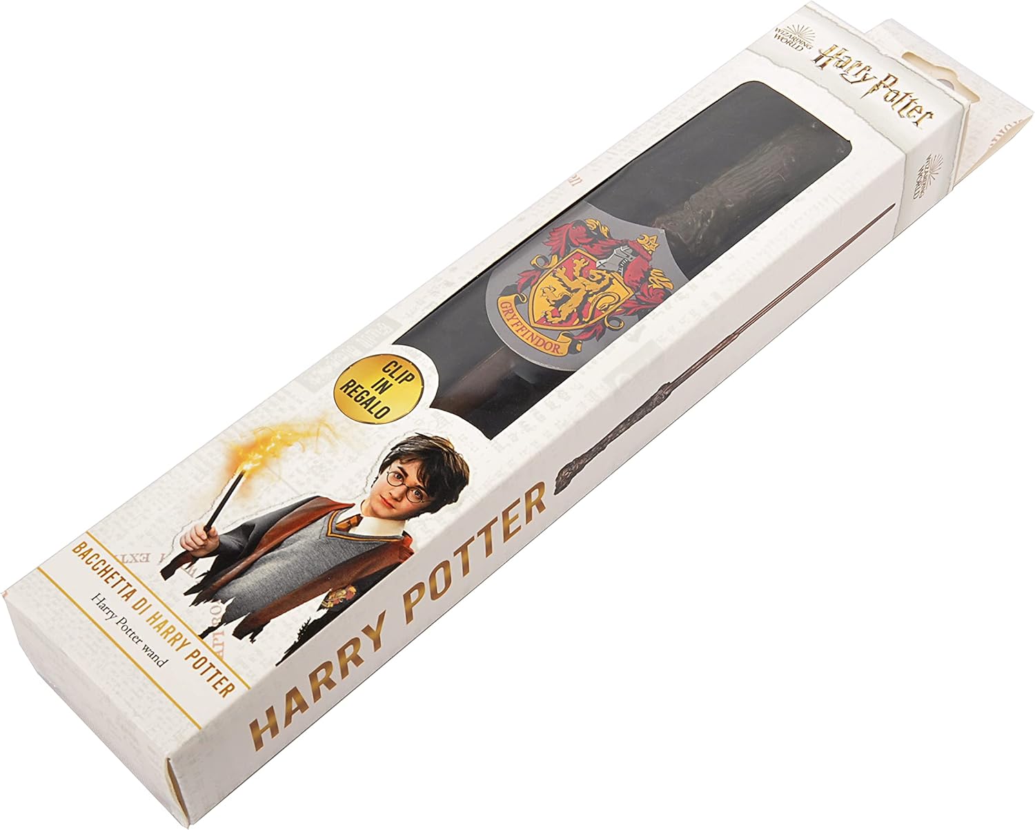 Detalle de Ciao - Baguette magique d’Harry Potter (30 cm) avec l’emblème Gryffindor et coffret cadeau