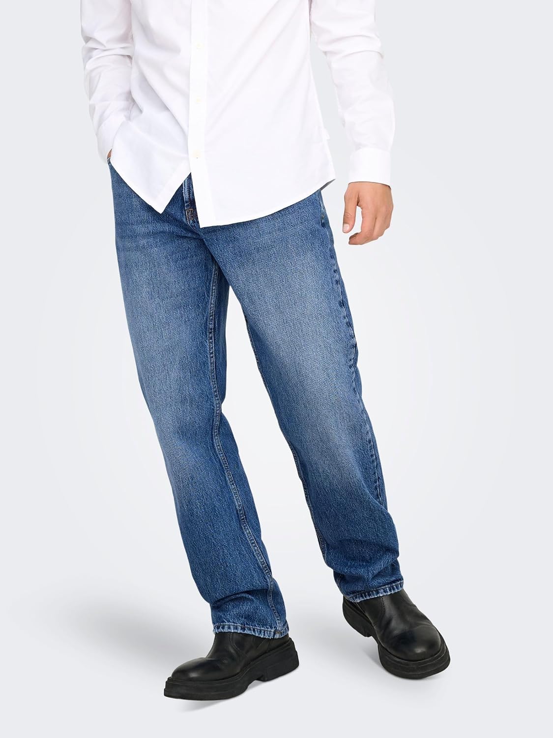 Detalle 2 de Only & Sons Men's Pants in Medium Blue Denim