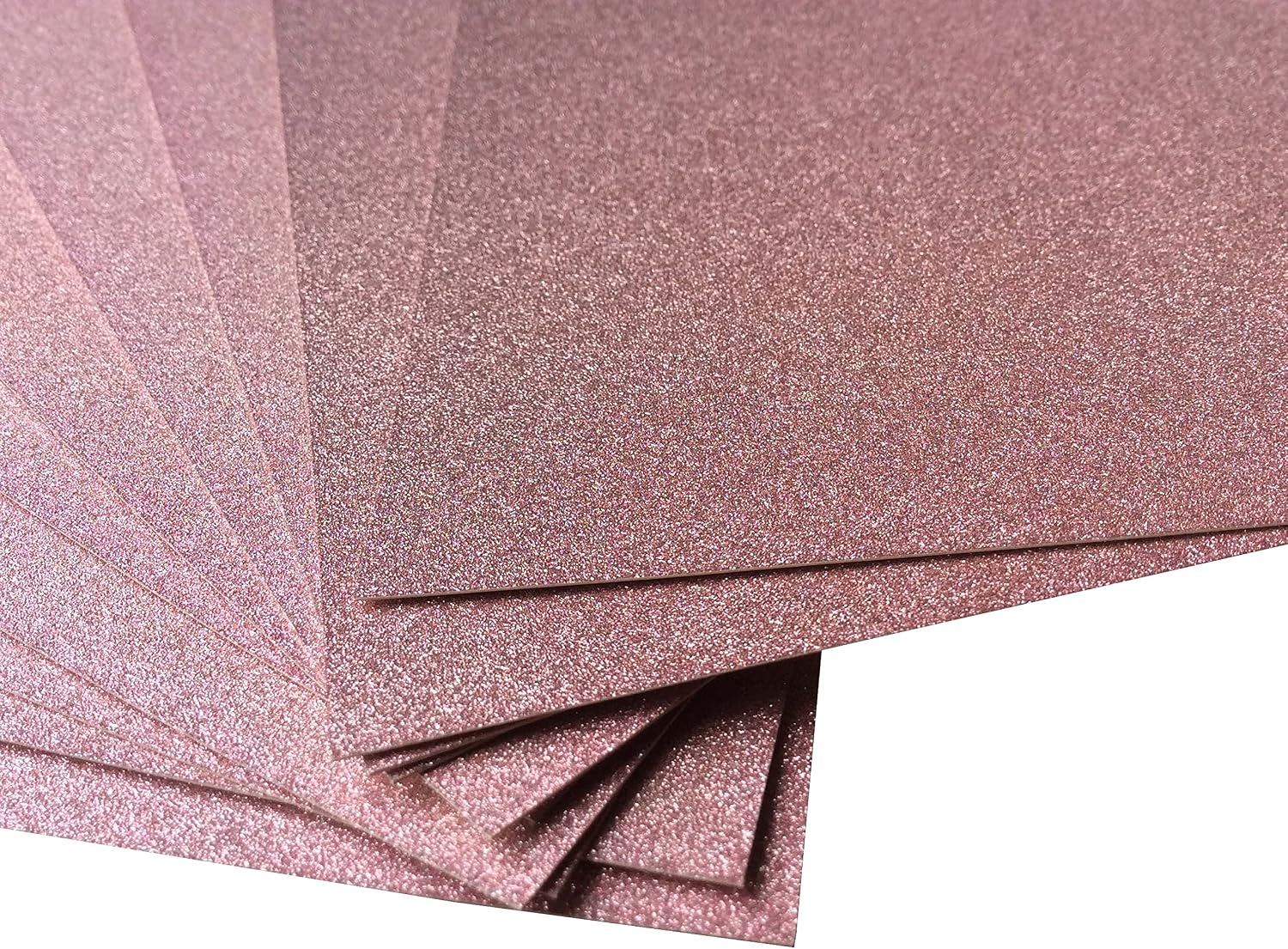 Thumbnail 1 de Rose Gold Glitter Cardstock (10 A4 Sheets) for Crafting and Scrapbooking